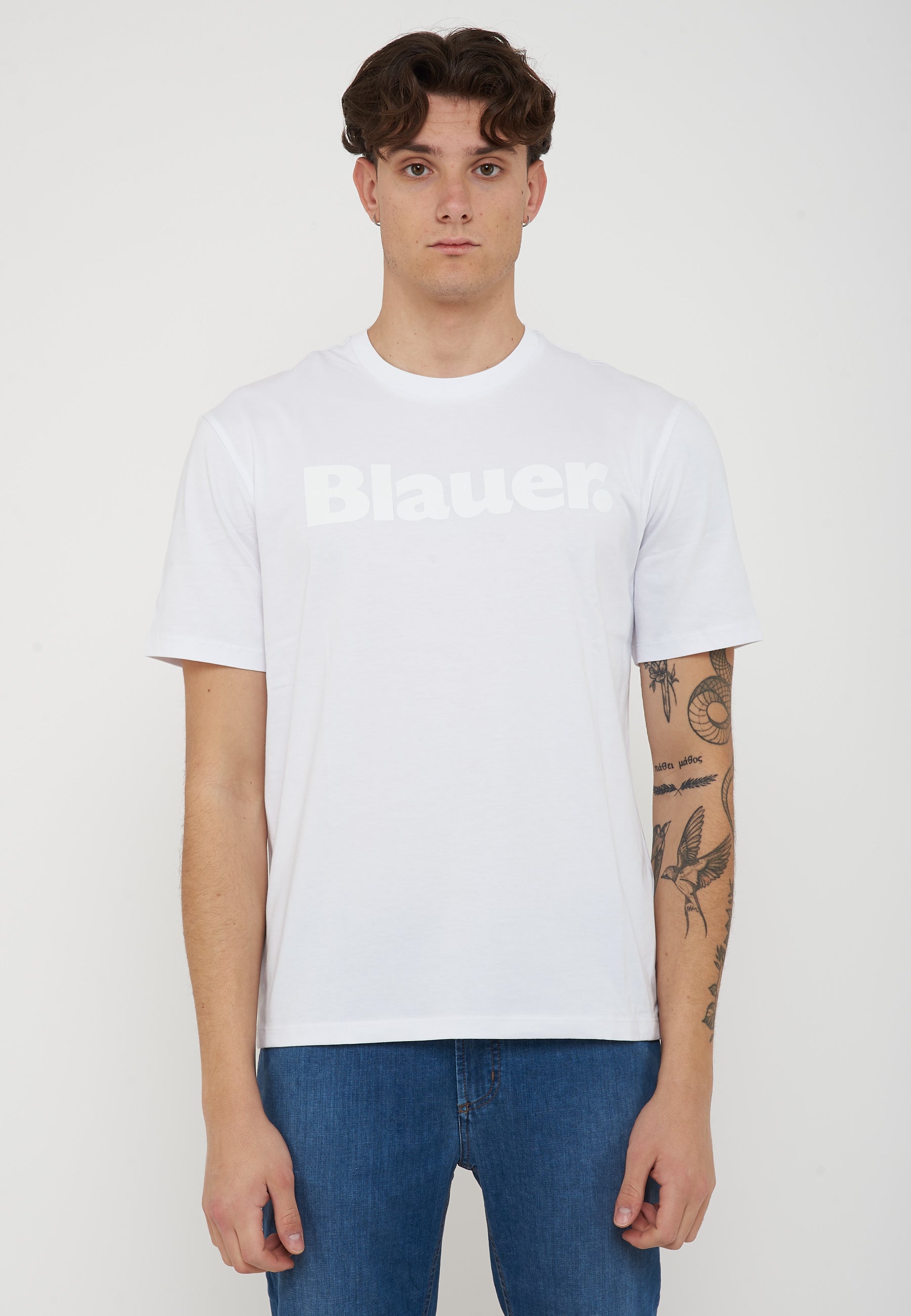 T-Shirt In Tono Bourn Bianco Ottico