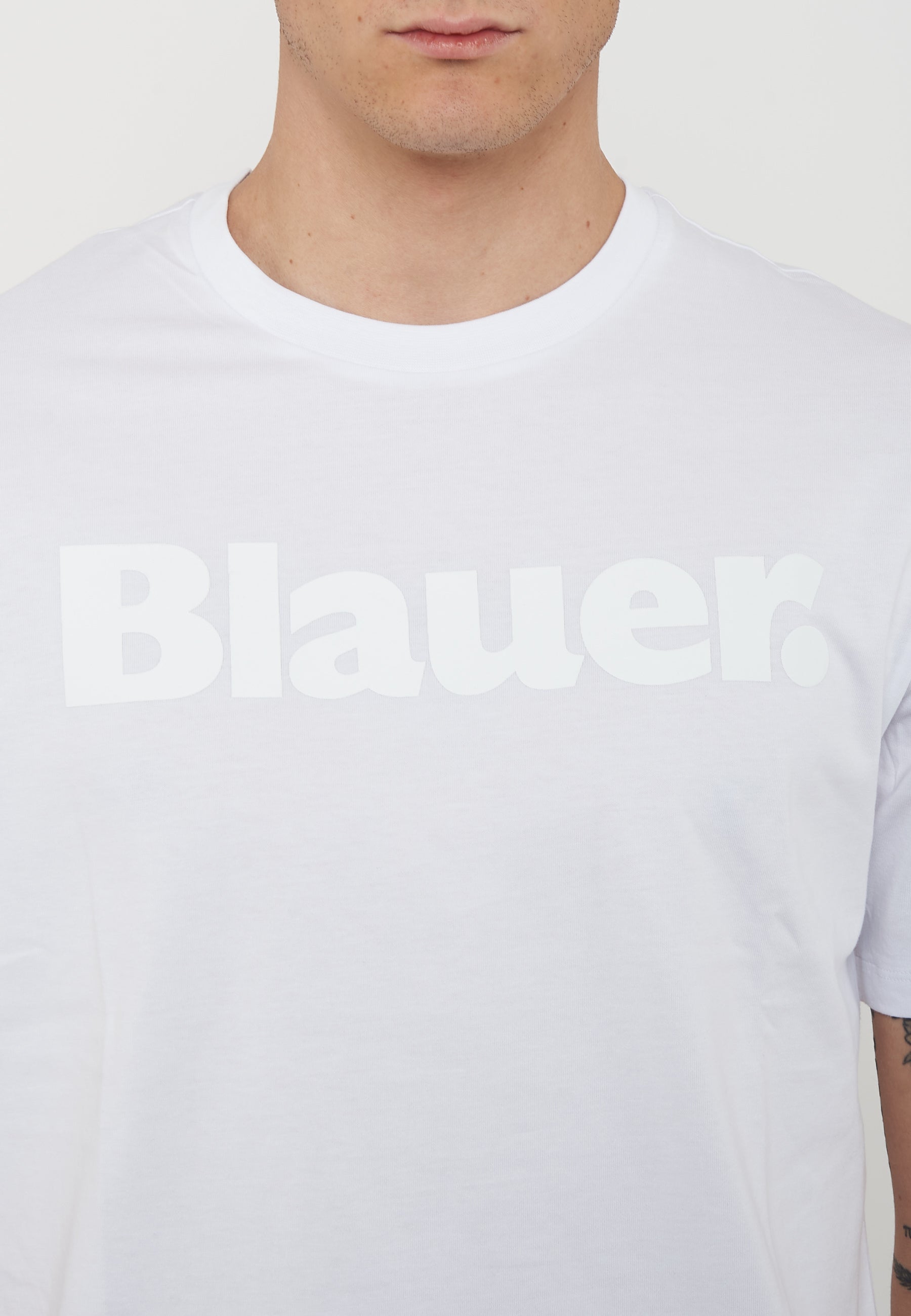 T-Shirt In Tono Bourn Bianco Ottico