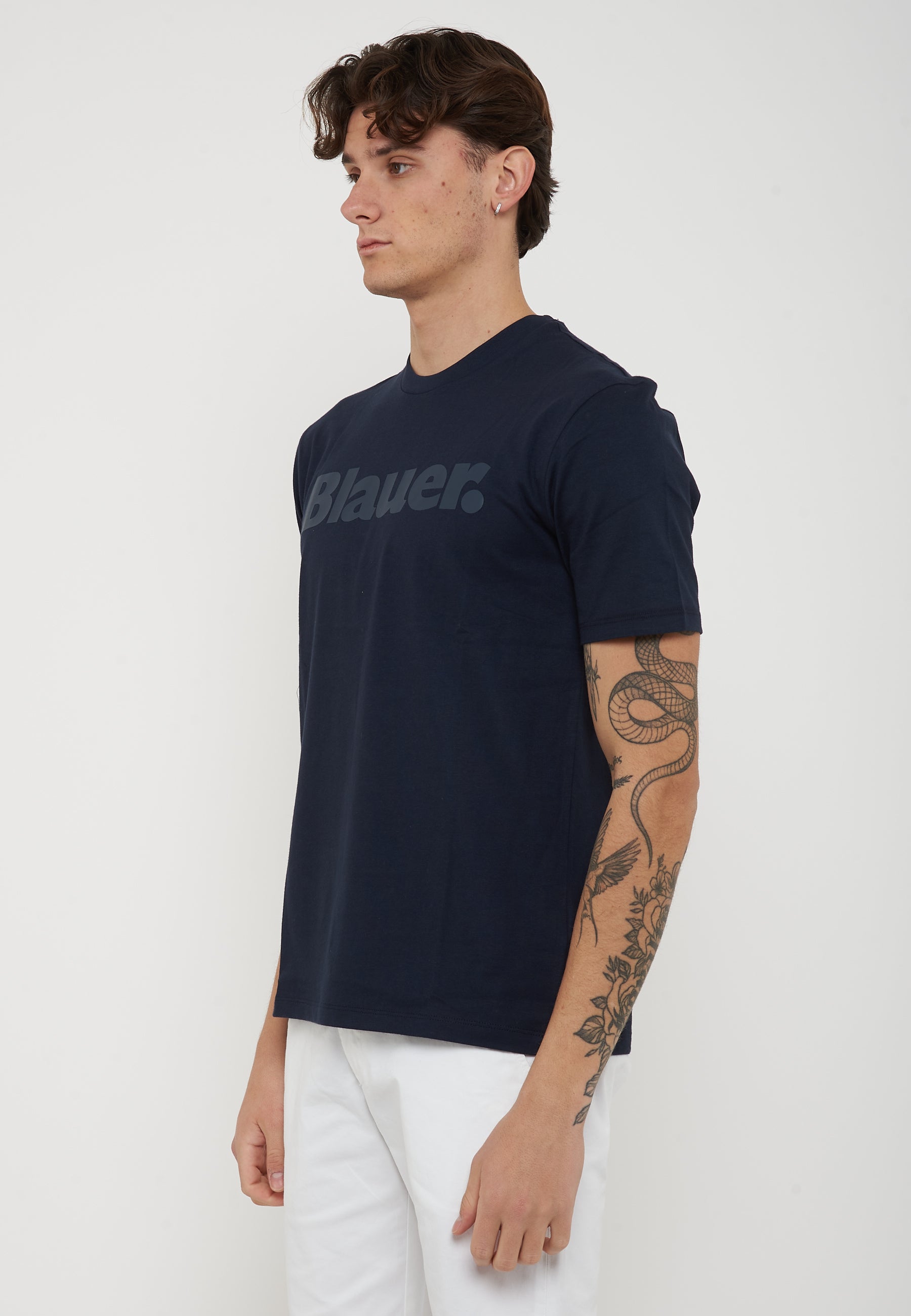 T-Shirt In Tono Bourn Blu