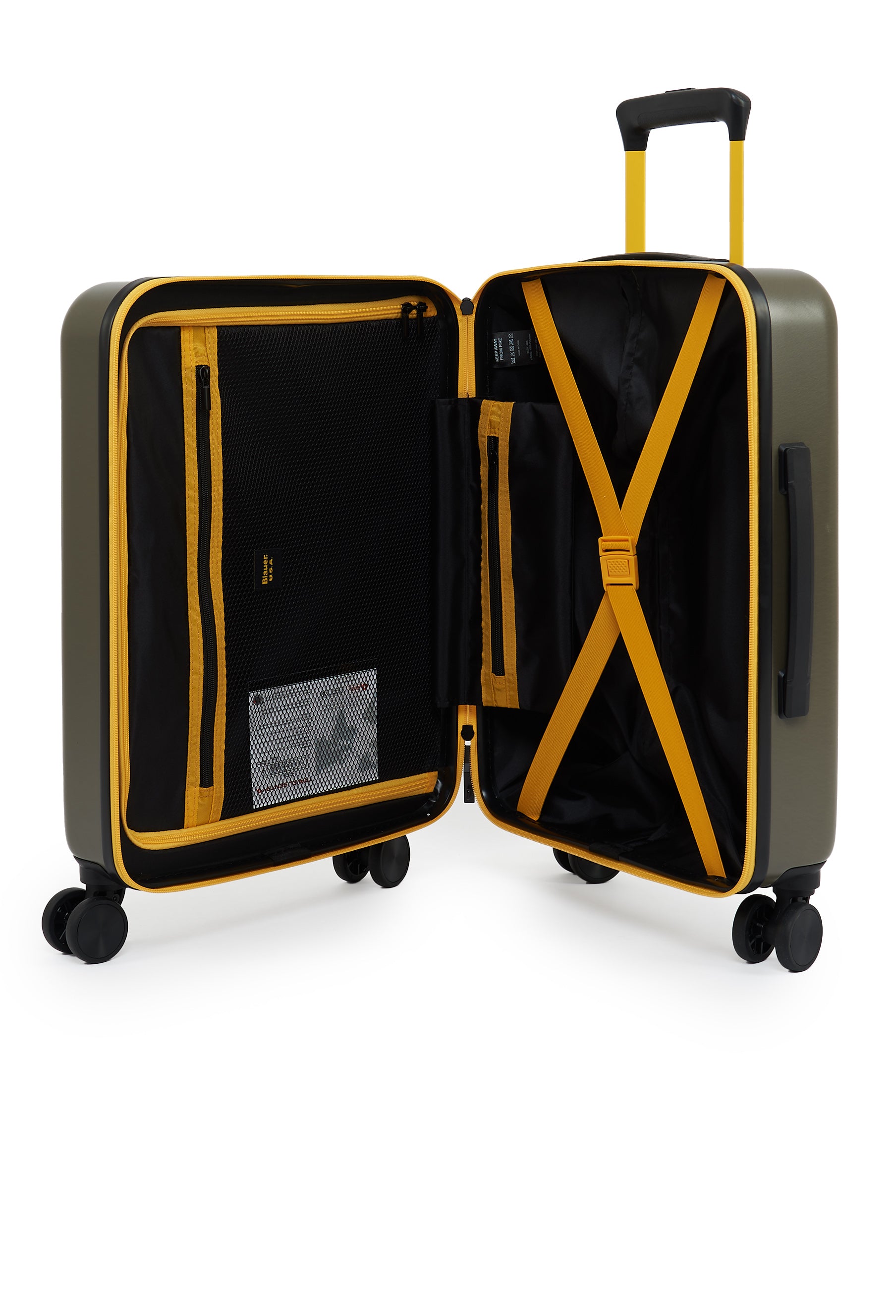 Trolley Blauer Cabin02 military in ABS rigido ad alta resistenza.<BR/>