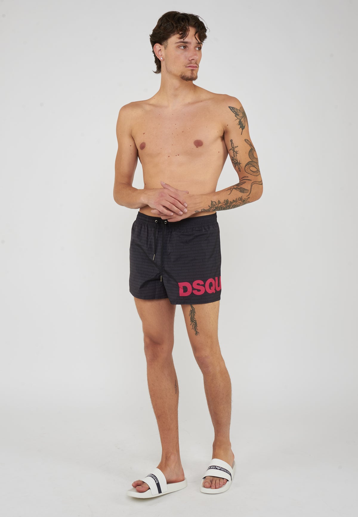 Boxer Mare Midi Con Logo Dsquared2
