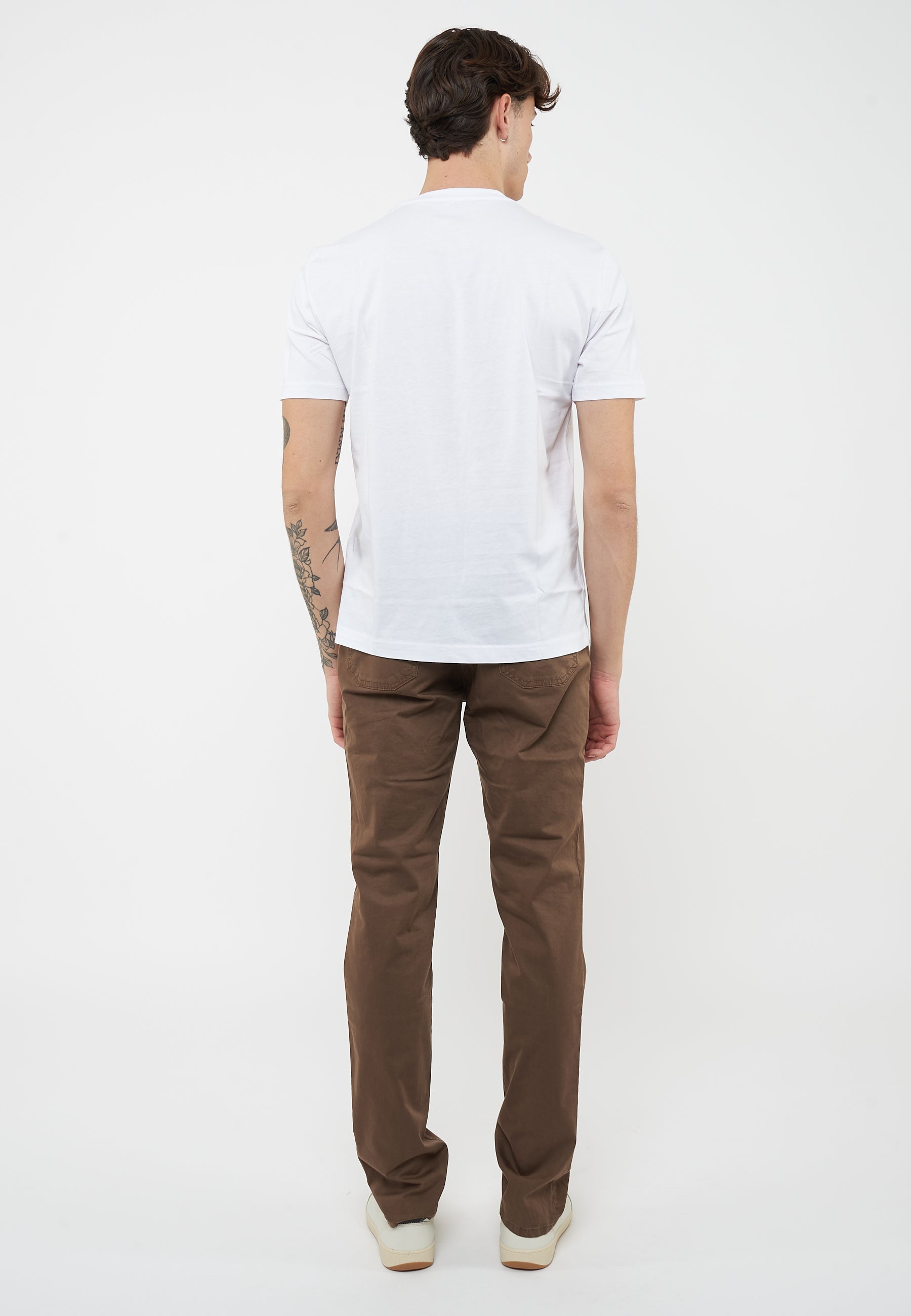 T-shirt girocollo Visibility in jersey di cotone White