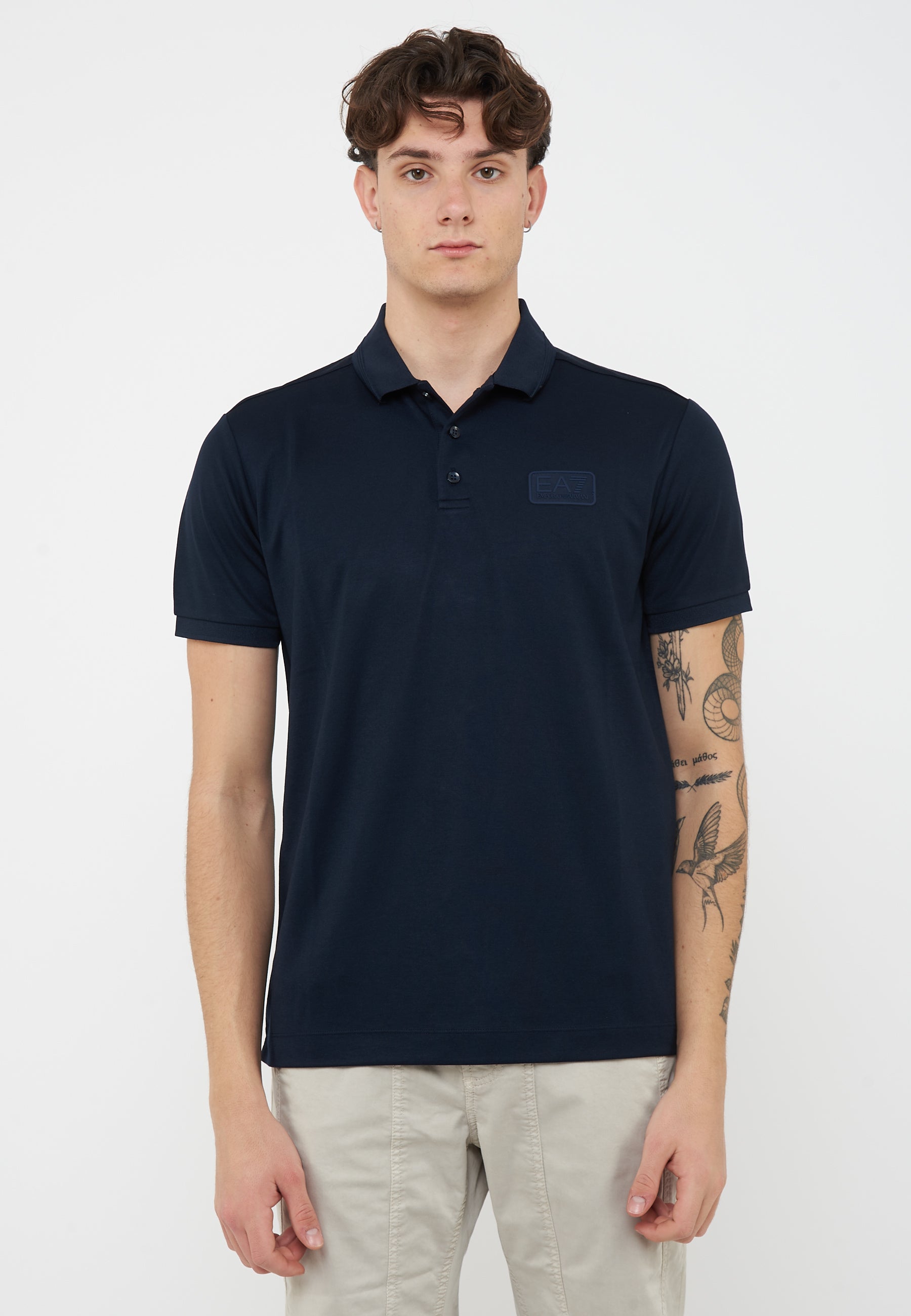 Polo Lux Identity in misto modal Blue