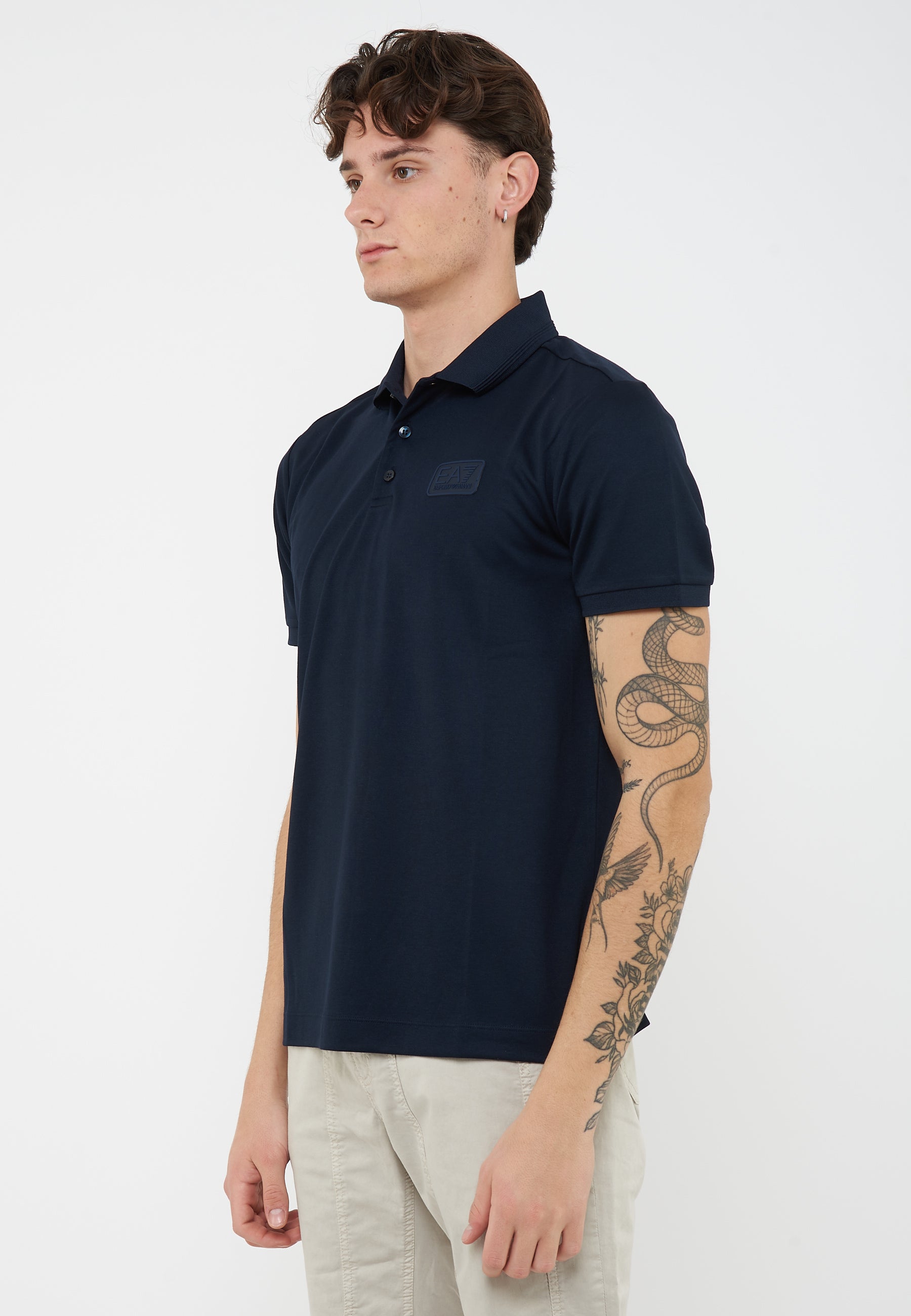 Polo Lux Identity in misto modal Blue
