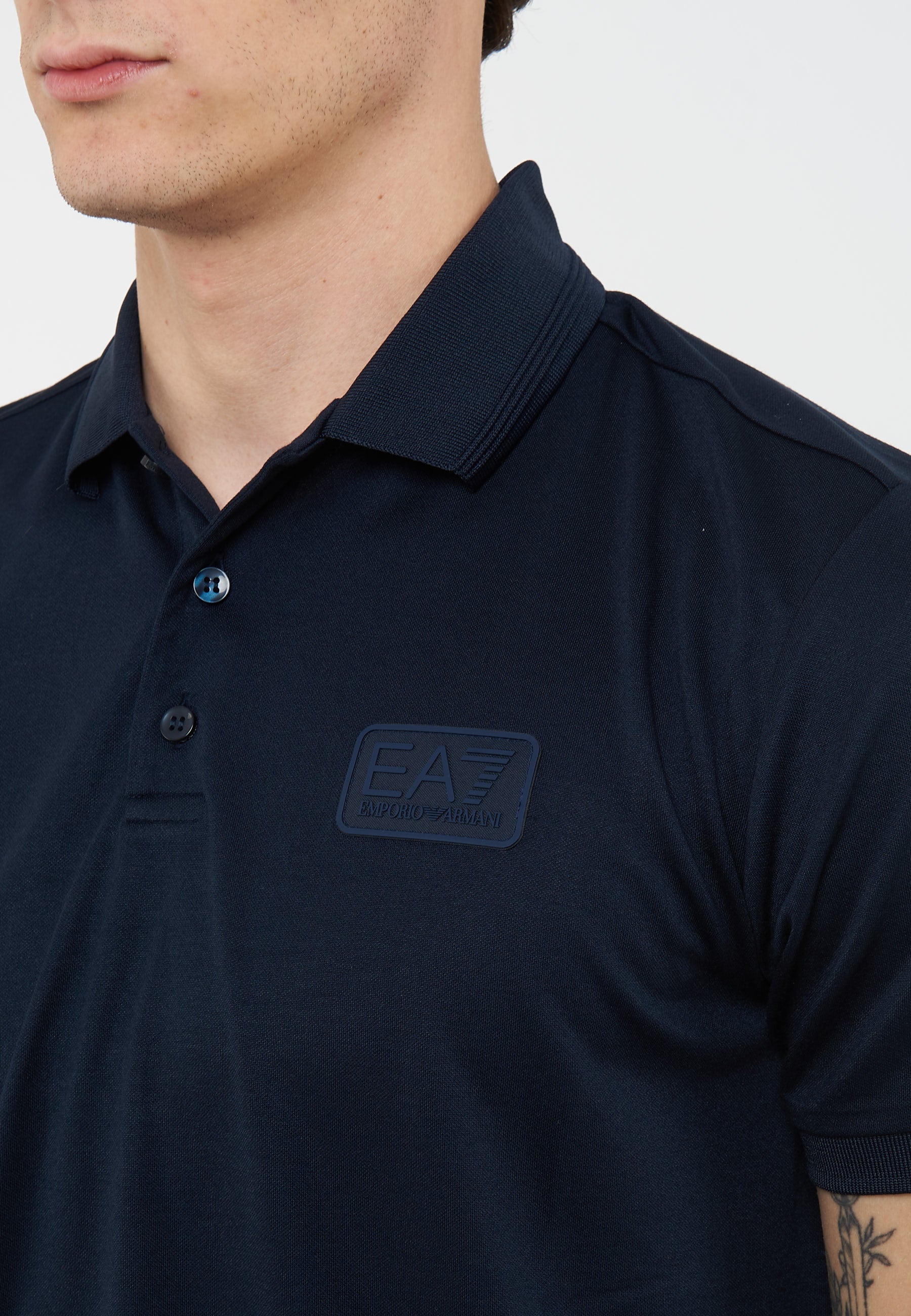 Polo Lux Identity in misto modal Blue