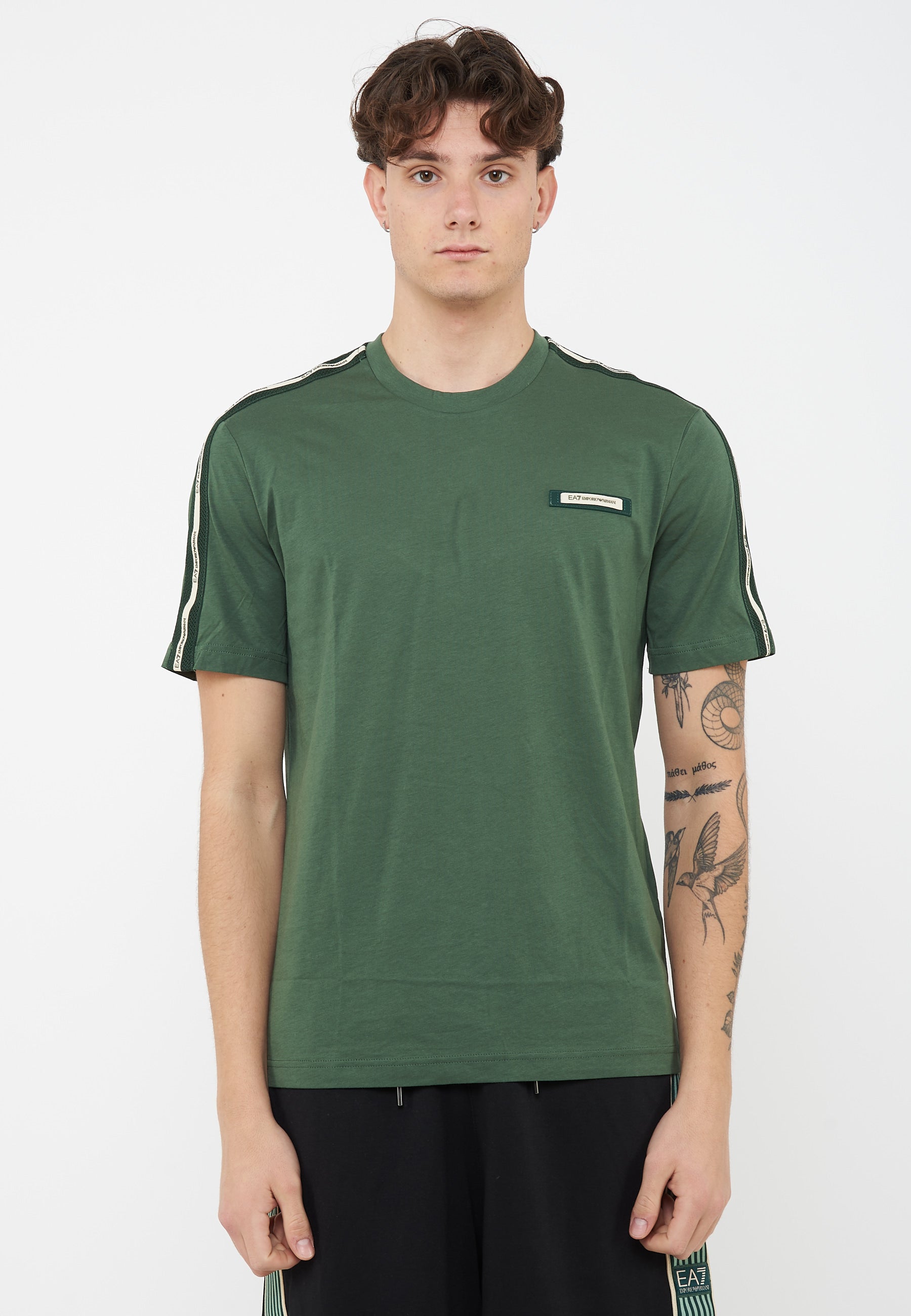 T-shirt girocollo Logo Series in cotone Cilantro