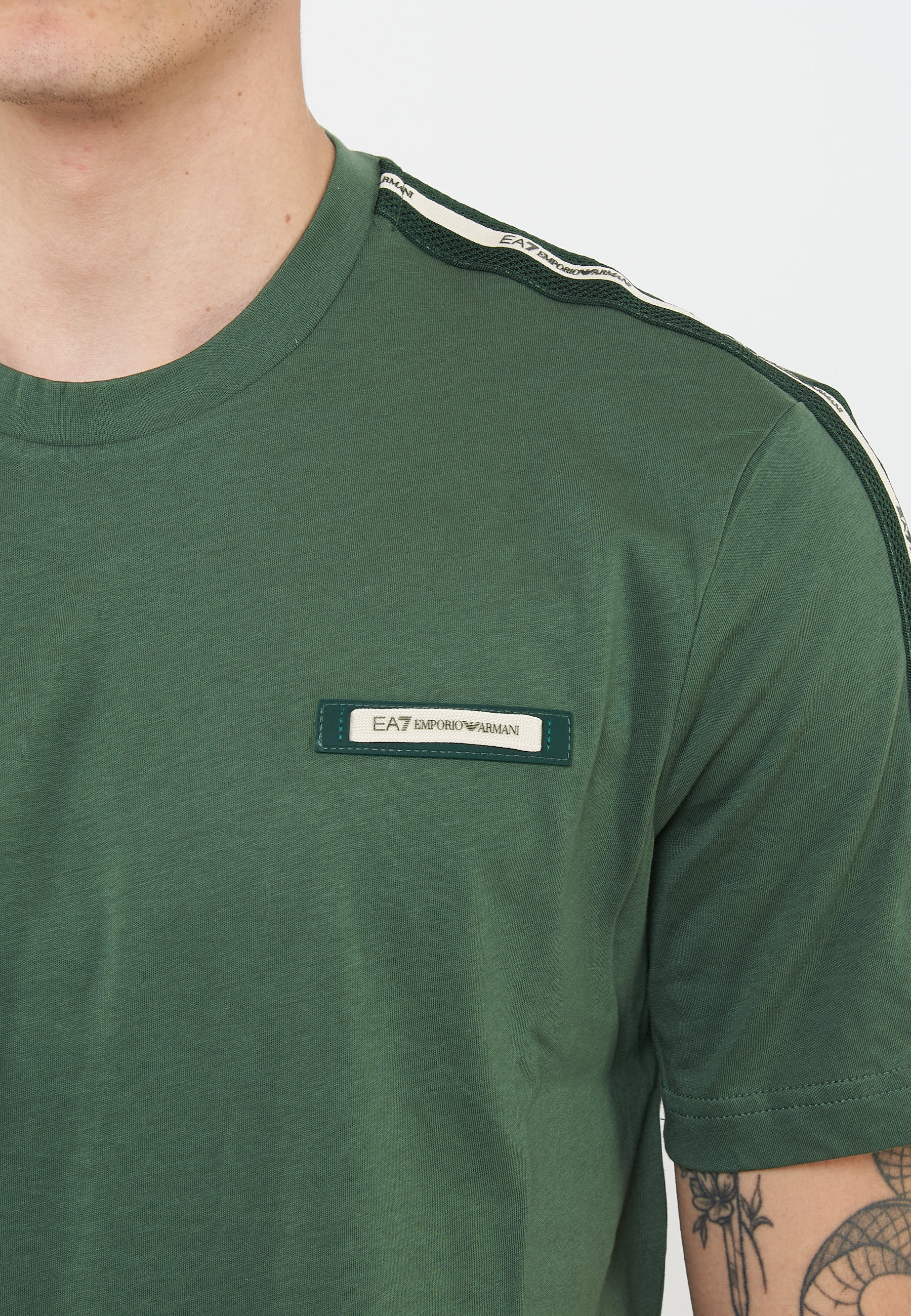 T-shirt girocollo Logo Series in cotone Cilantro