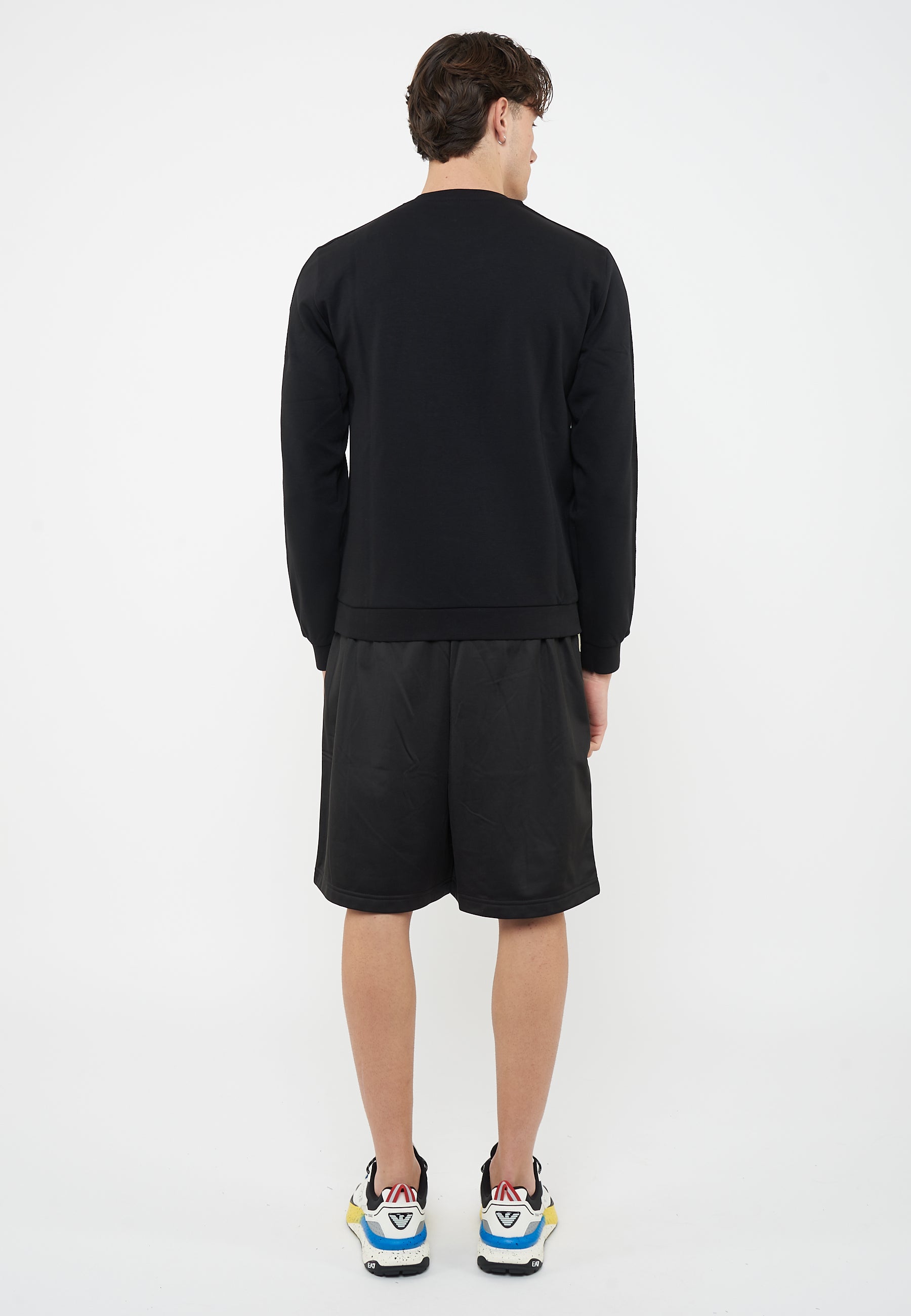 Felpa Logo Series in interlok di misto cotone Black