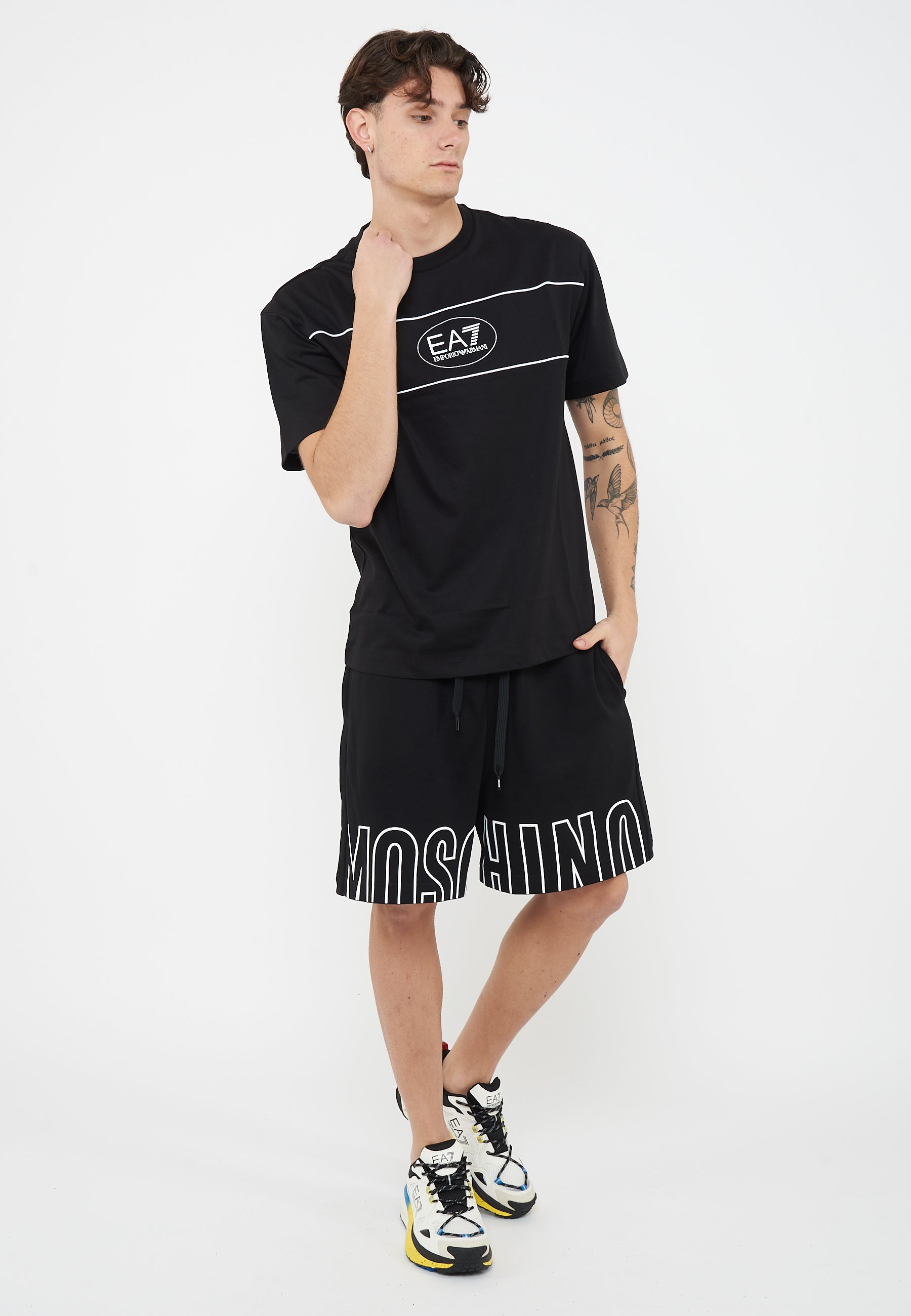 T-shirt Logo Series Boy in cotone Black