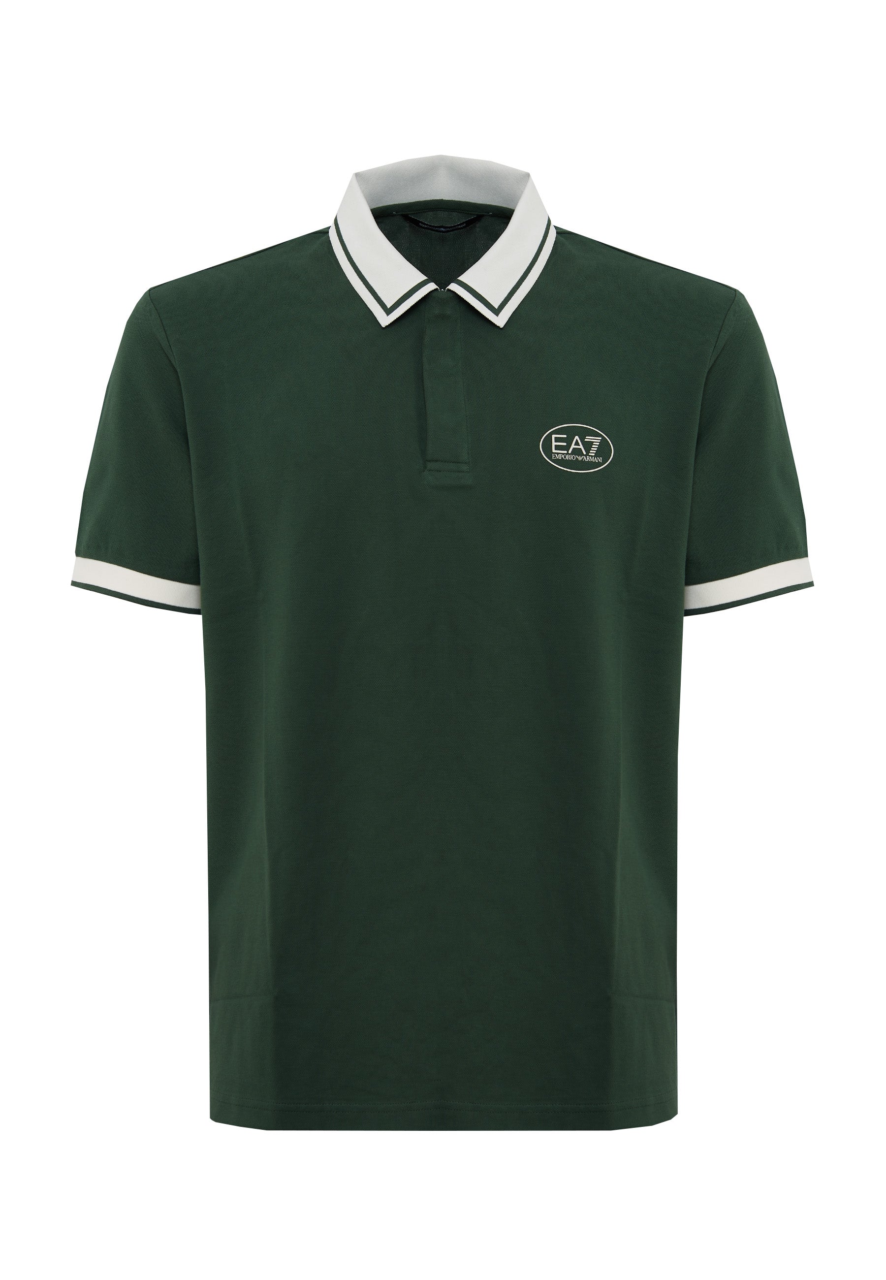 Polo Tennis Club in piquet di cotone stretch Cilantro