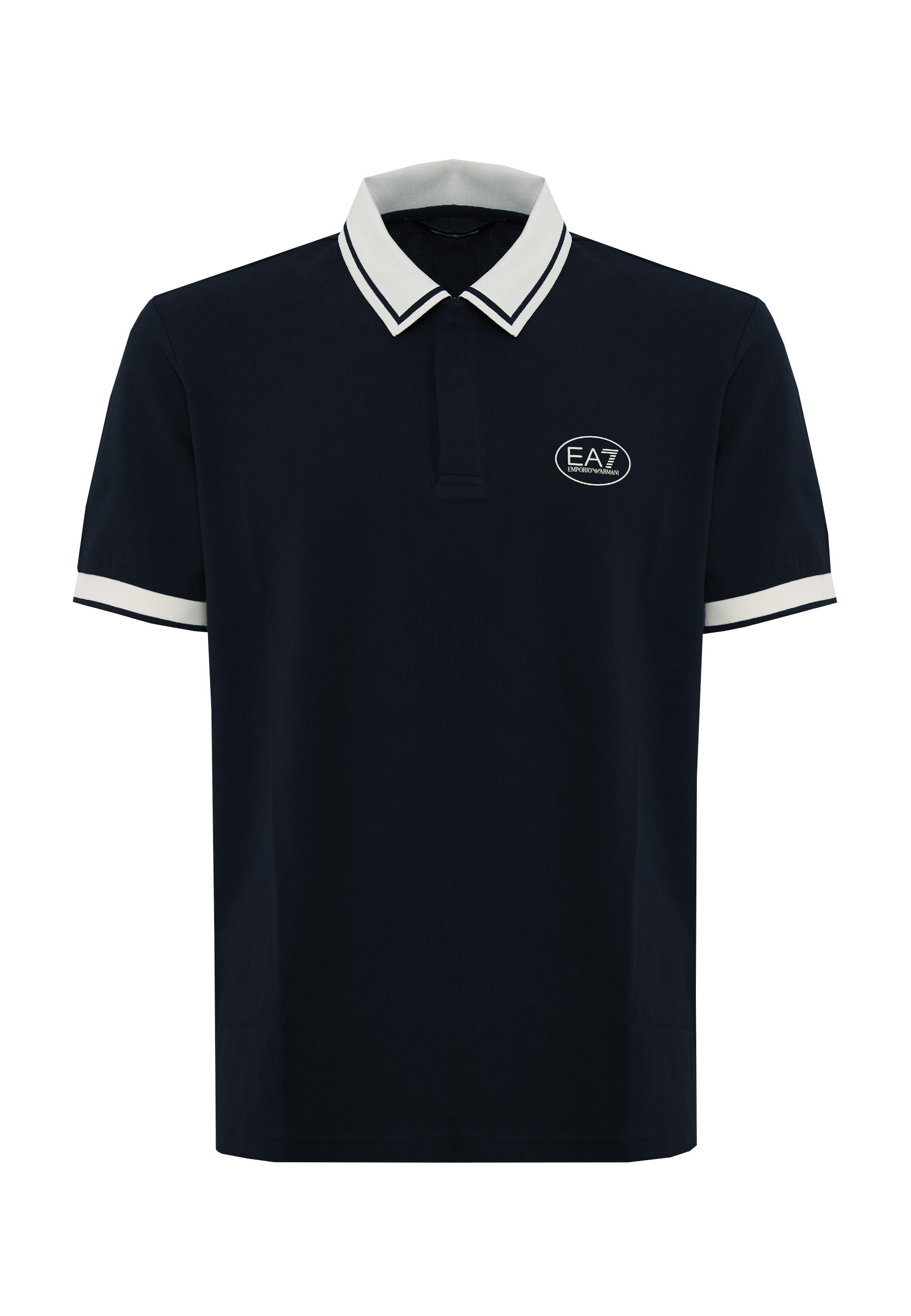 Polo Tennis Club in piquet di cotone stretch Blue