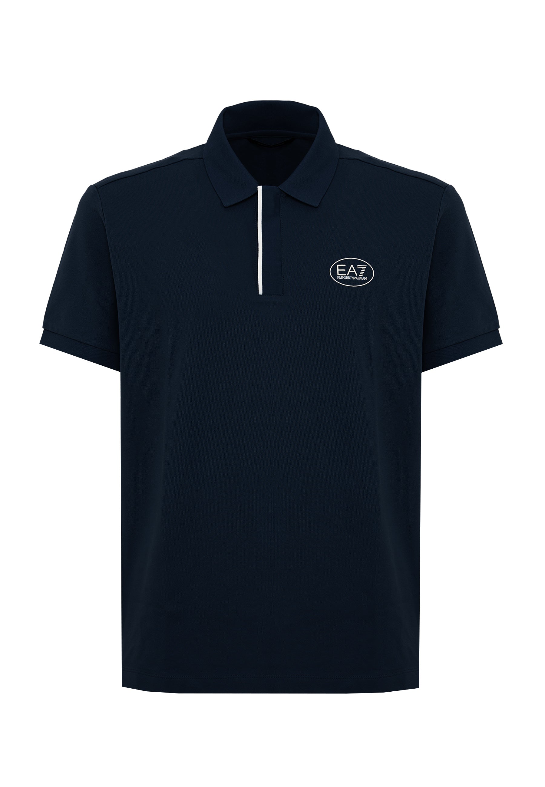 Polo Tennis Club in piquet di cotone stretch Blue