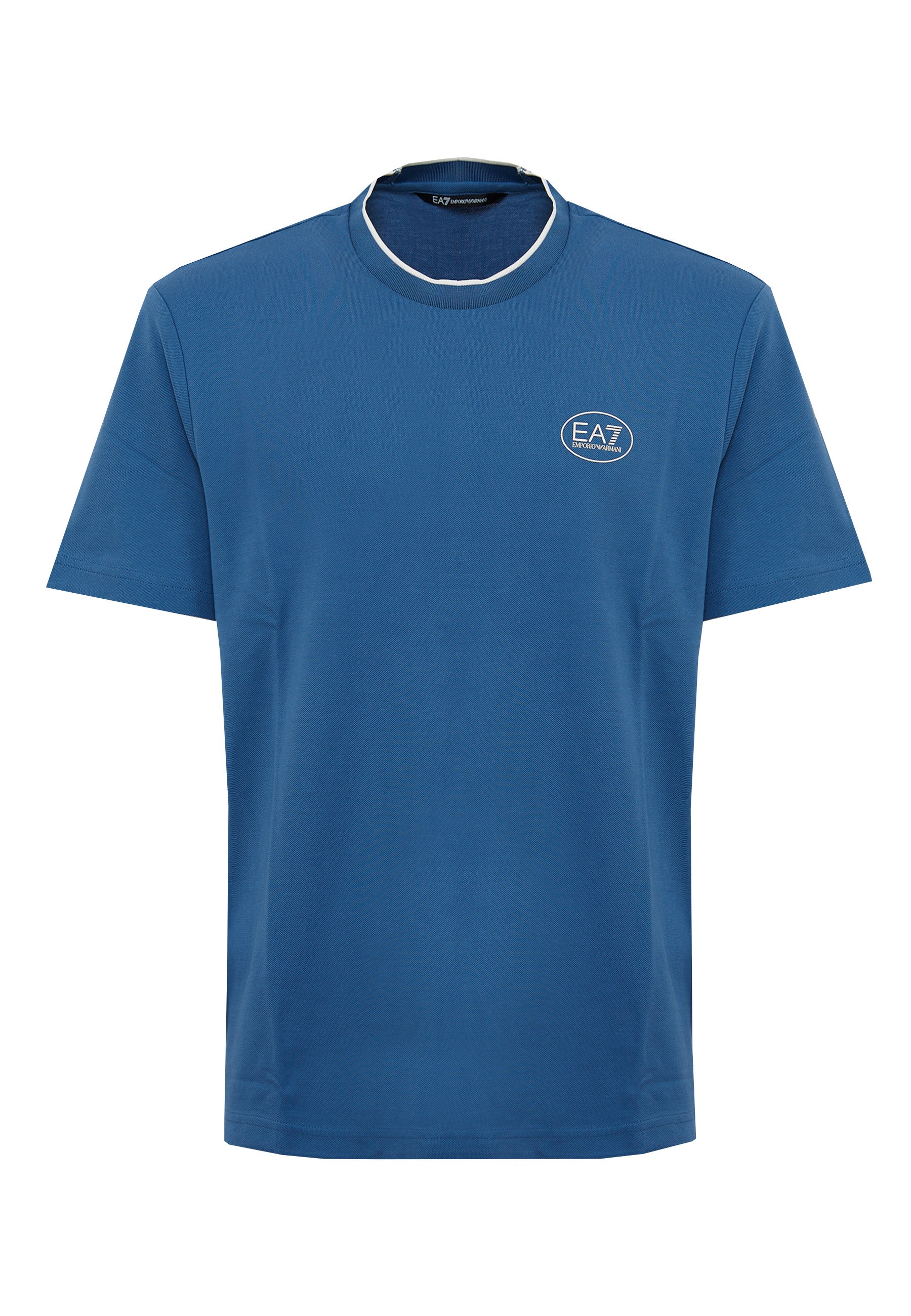T-Shirt Tennis Club in piquet di cotone stretch Blue Horizone