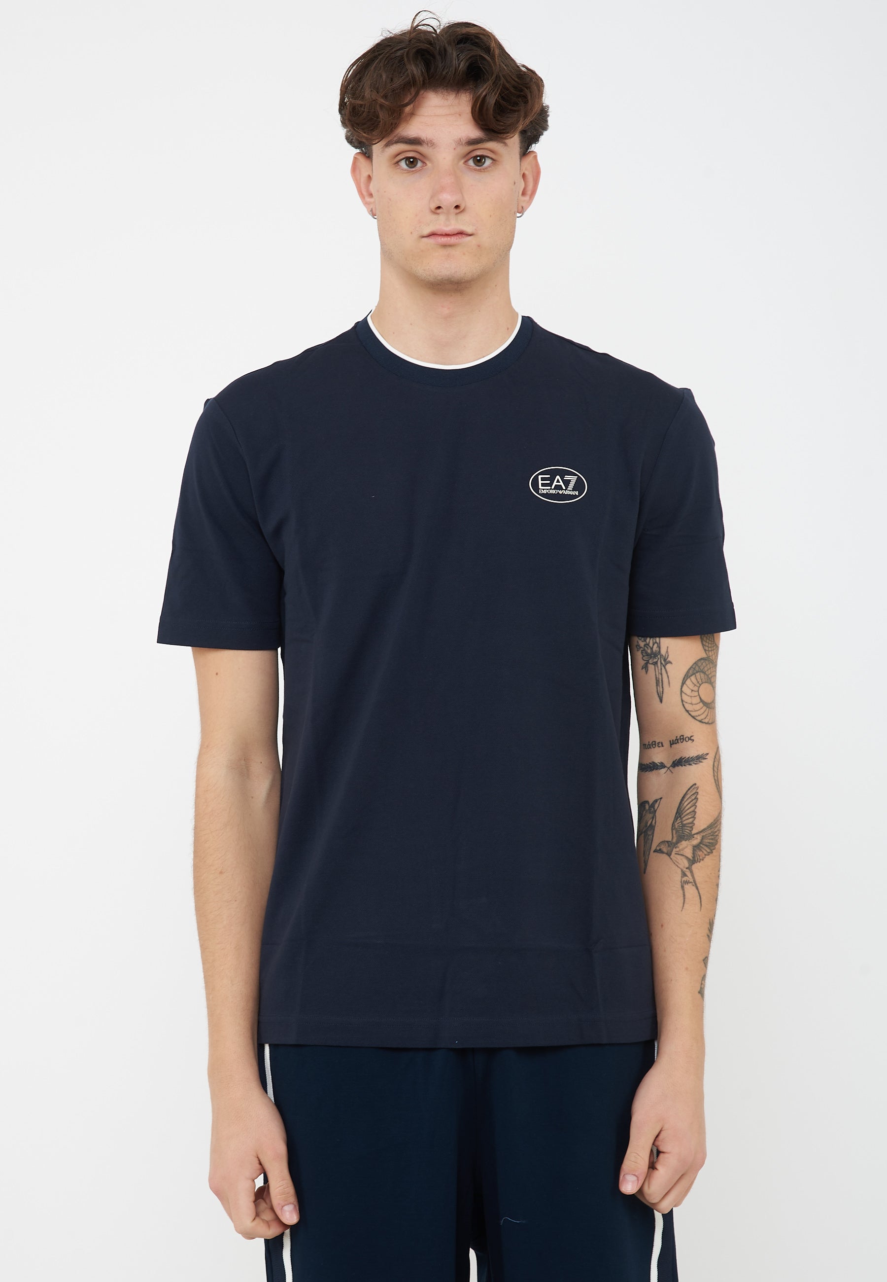 T-Shirt Tennis Club in piquet di cotone stretch Blue