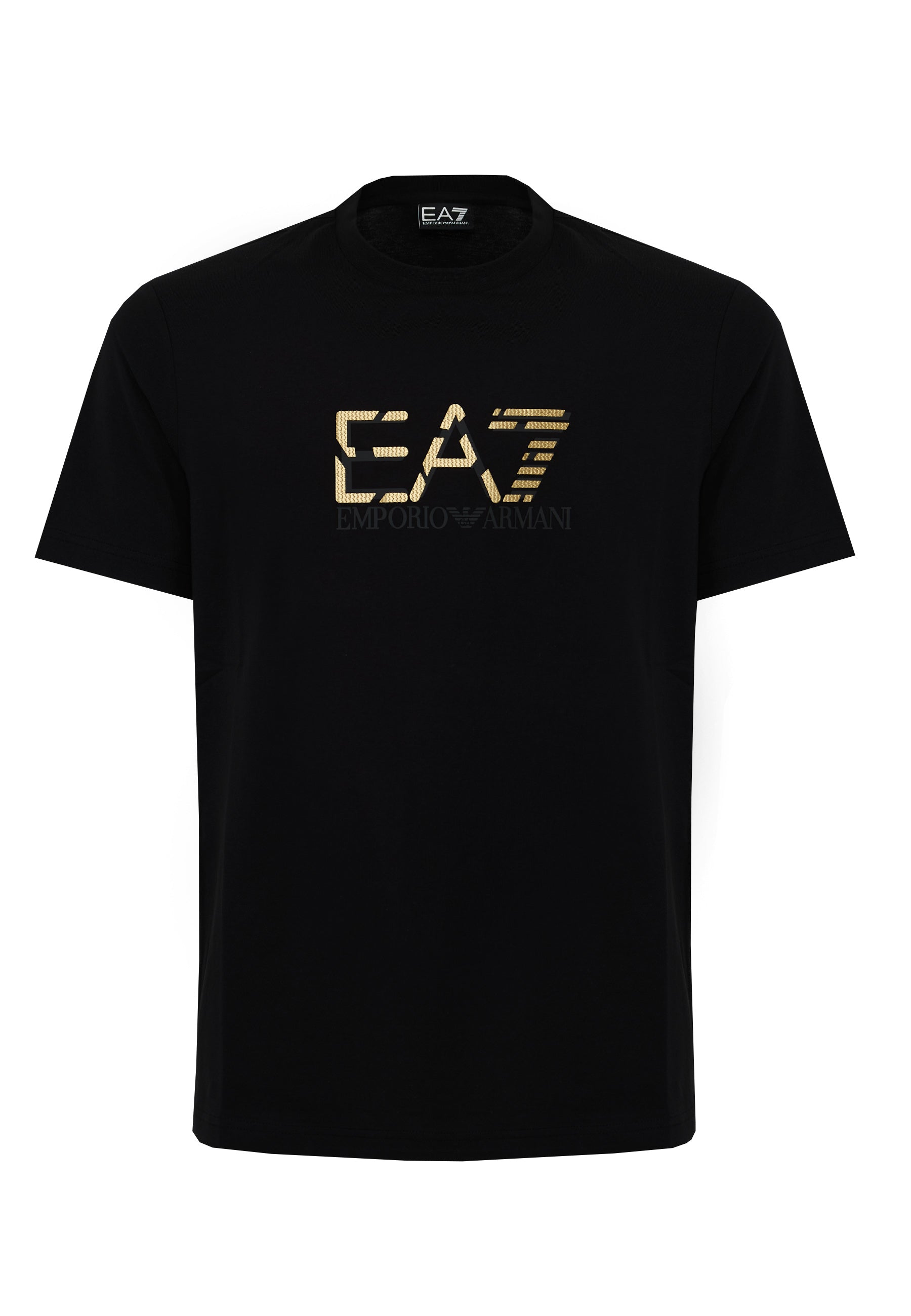T-shirt girocollo Premium Label in jersey di cotone Black