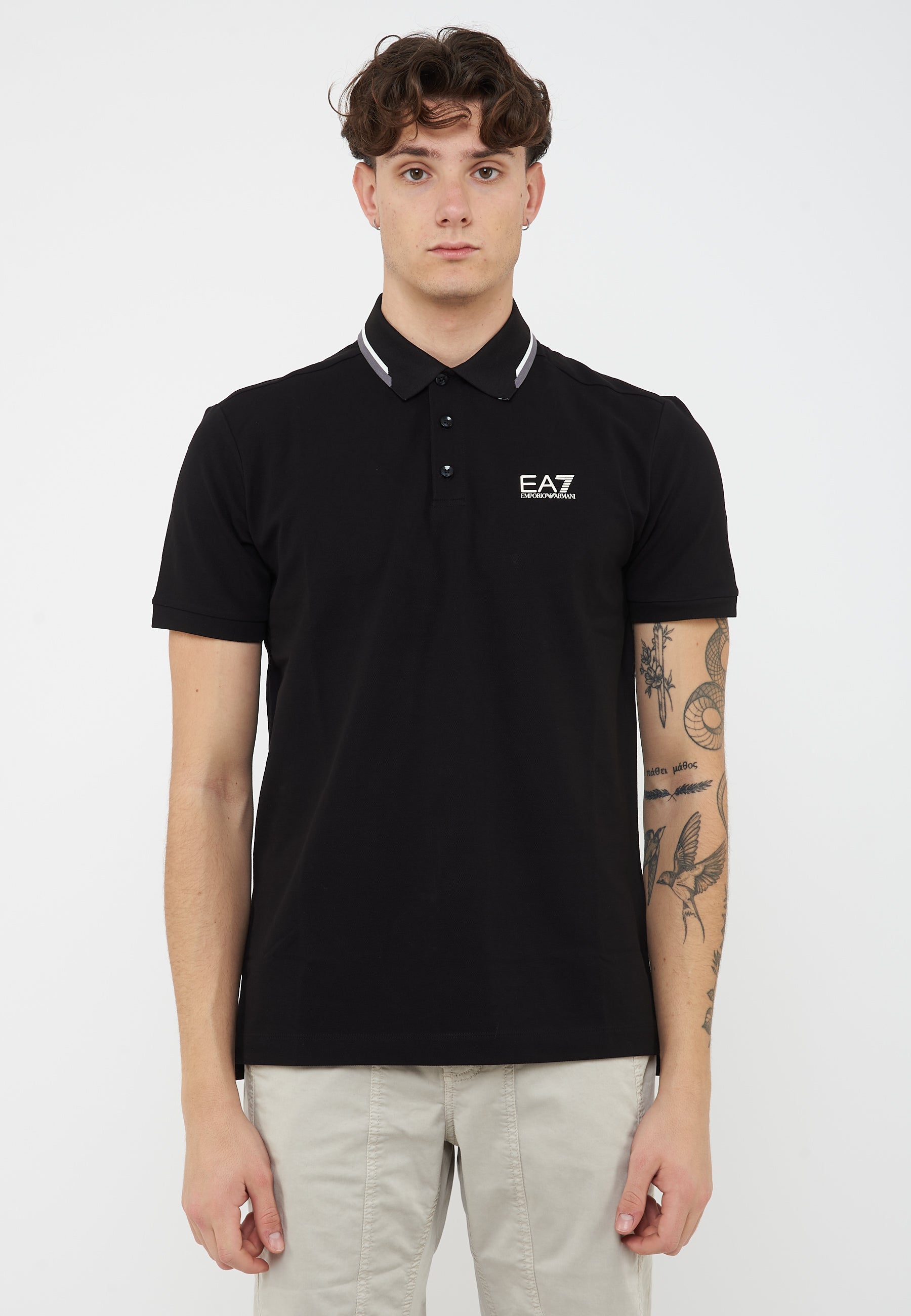 Polo Summer block in cotone stretch Black