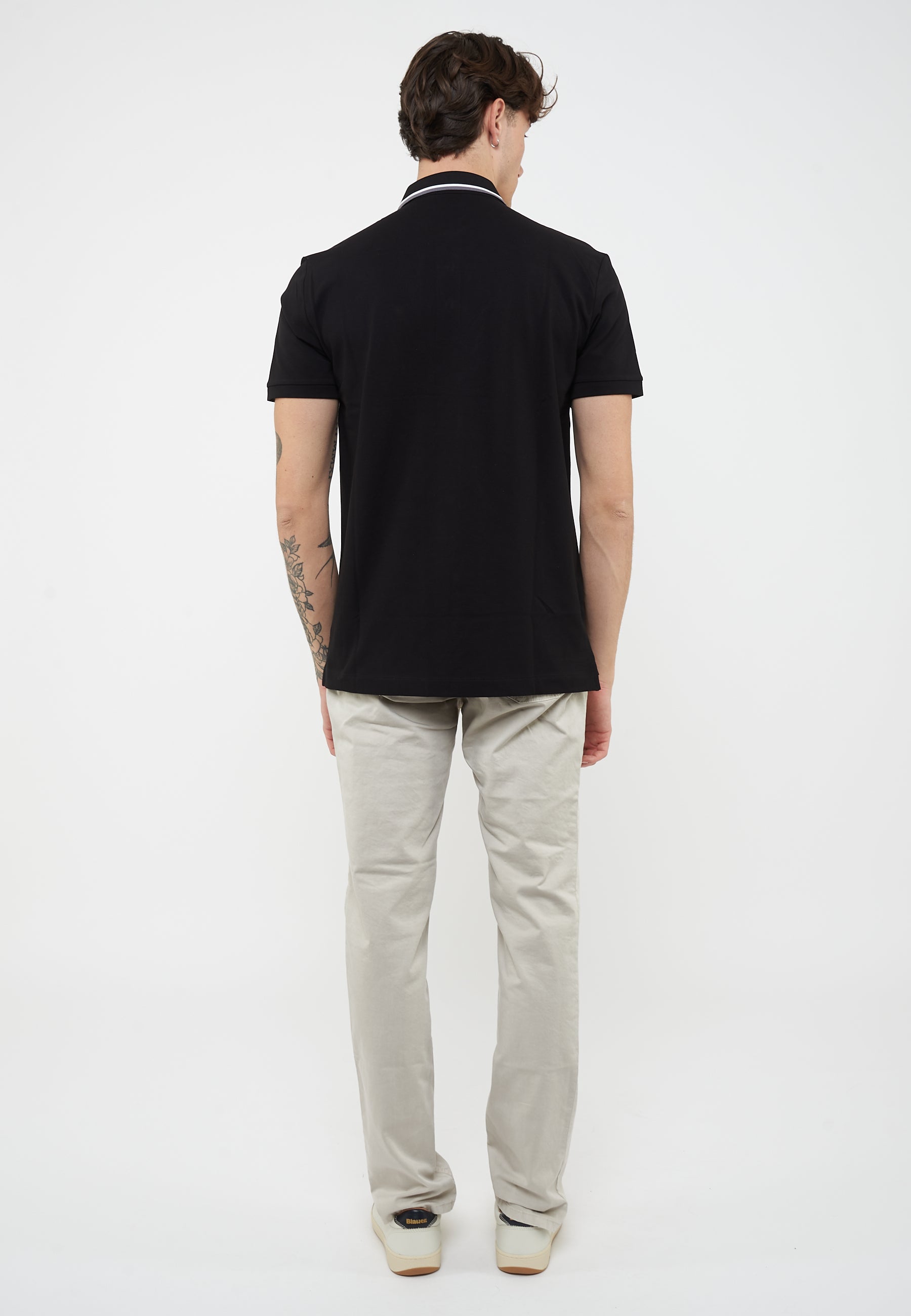 Polo Summer block in cotone stretch Black