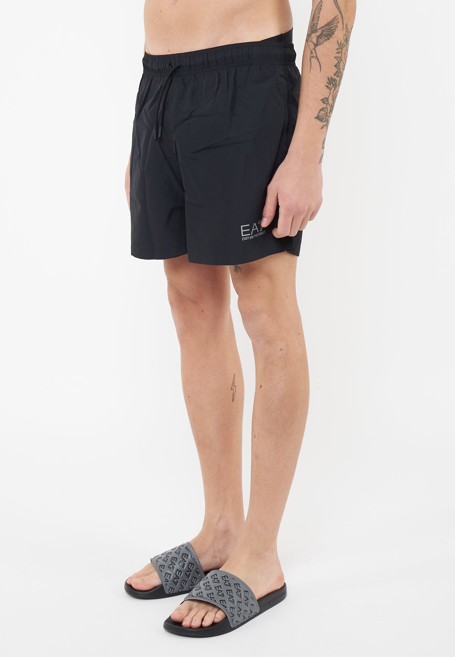Costume Da Bagno Con Logo Corsican Black Silver