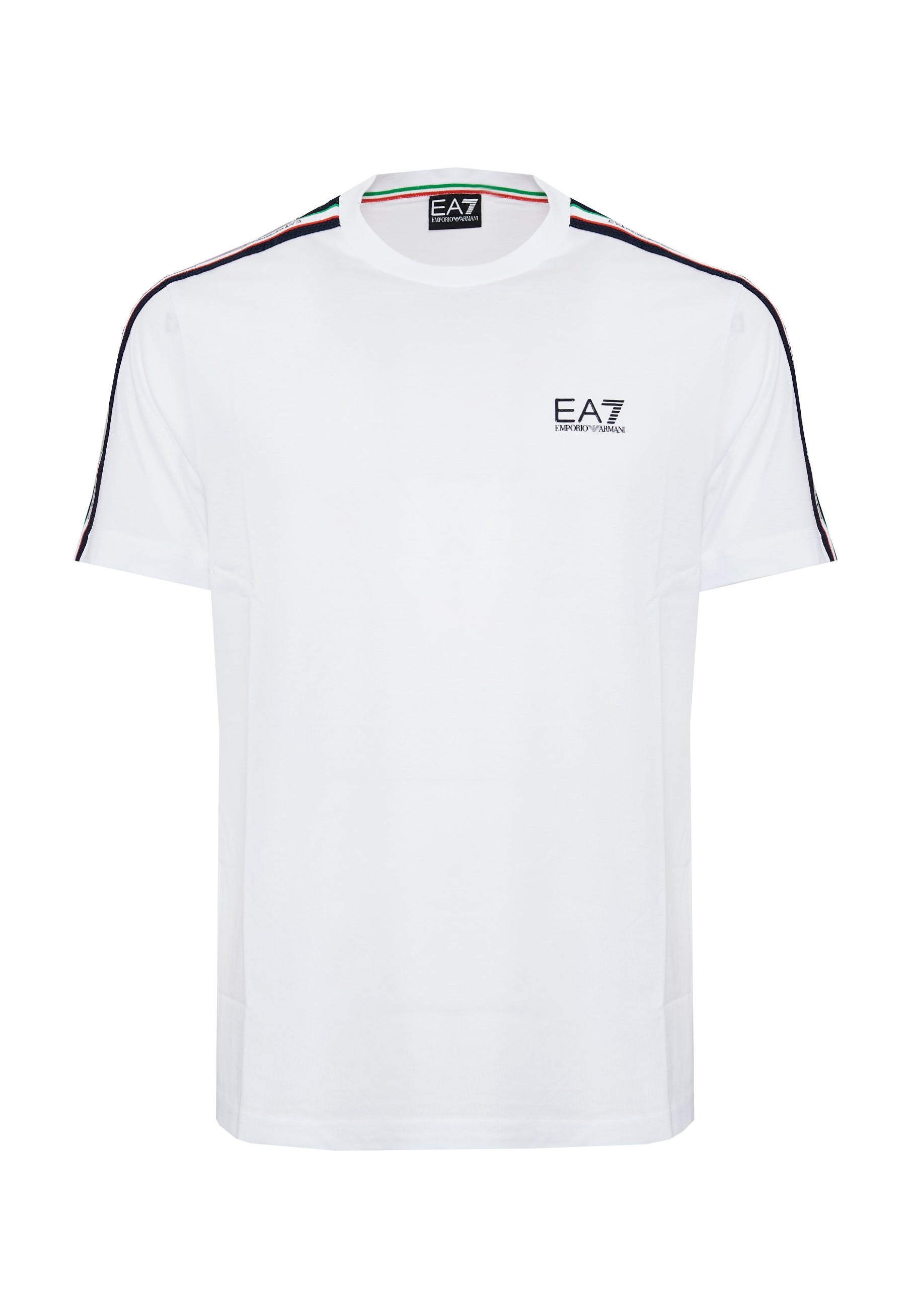 T-shirt girocollo in jersey di cotone Italian Spirit White