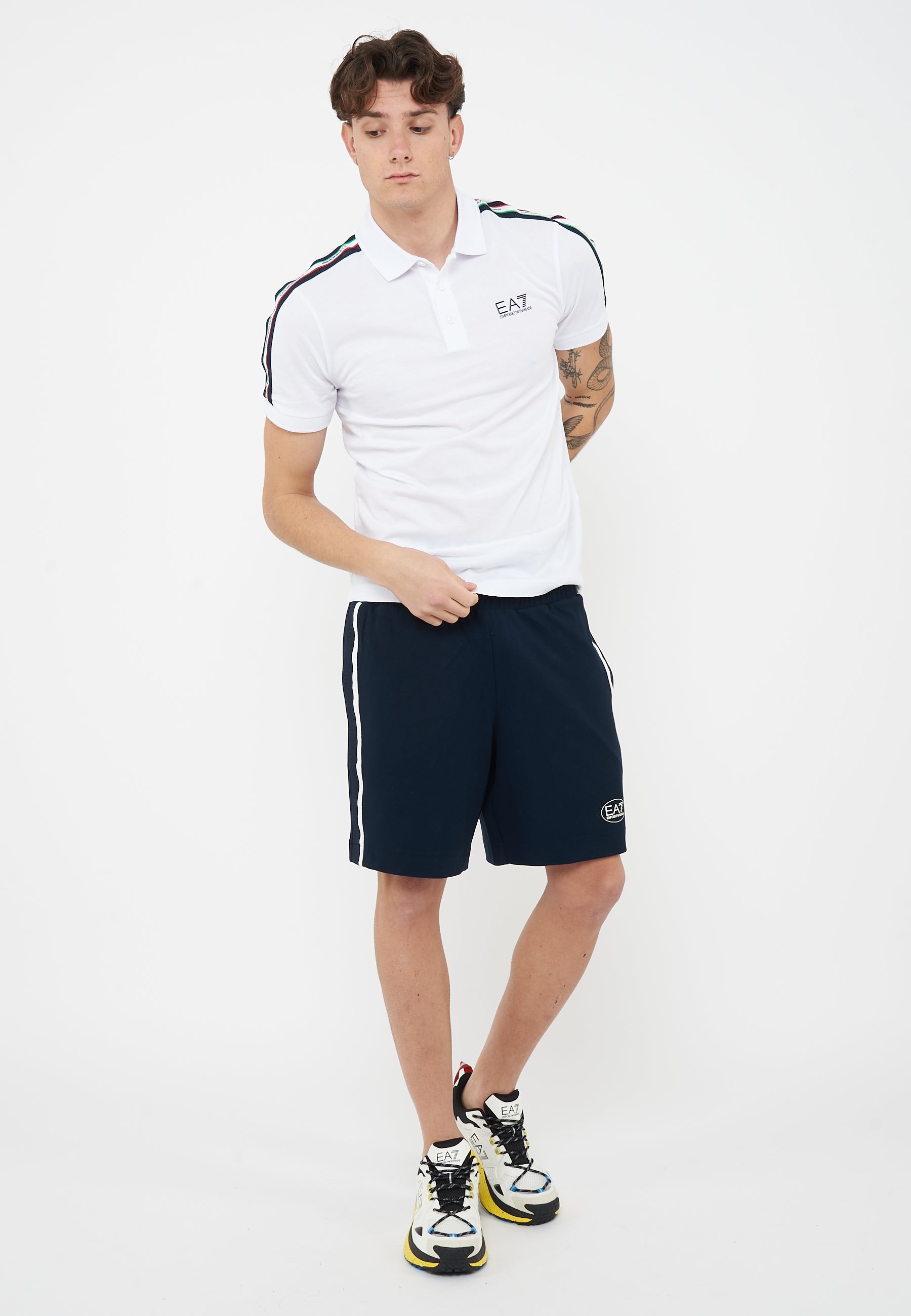 Polo in jersey di cotone Italian Spirit White