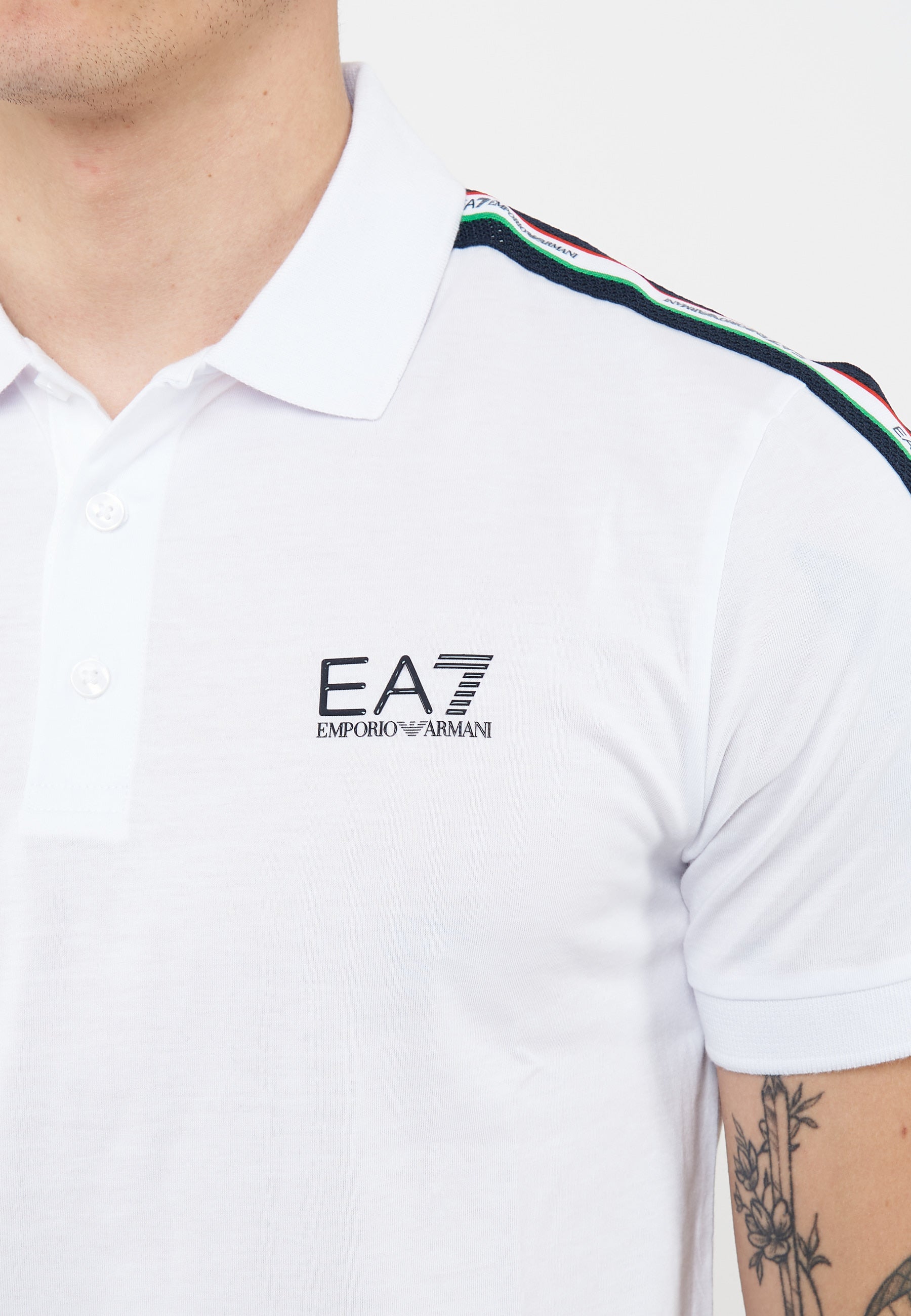 Polo in jersey di cotone Italian Spirit White