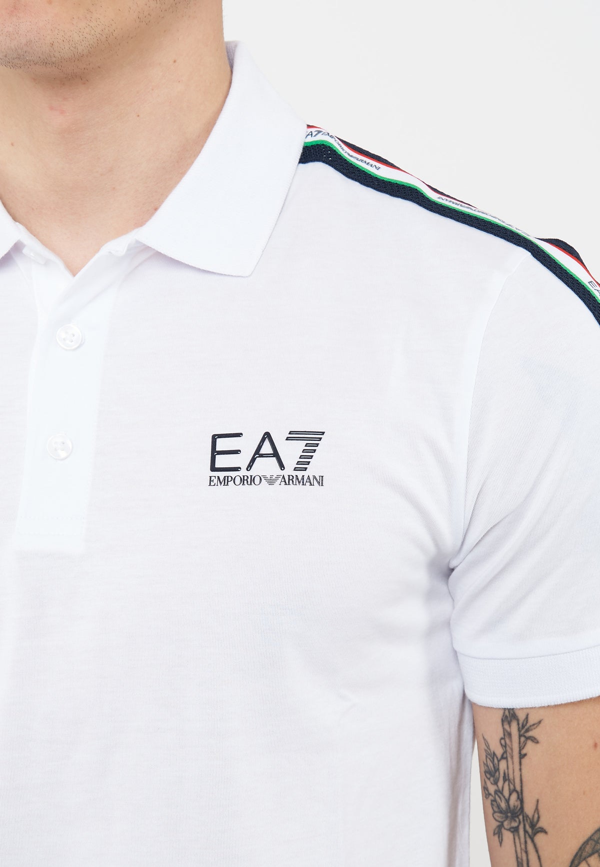 Polo in jersey di cotone Italian Spirit White