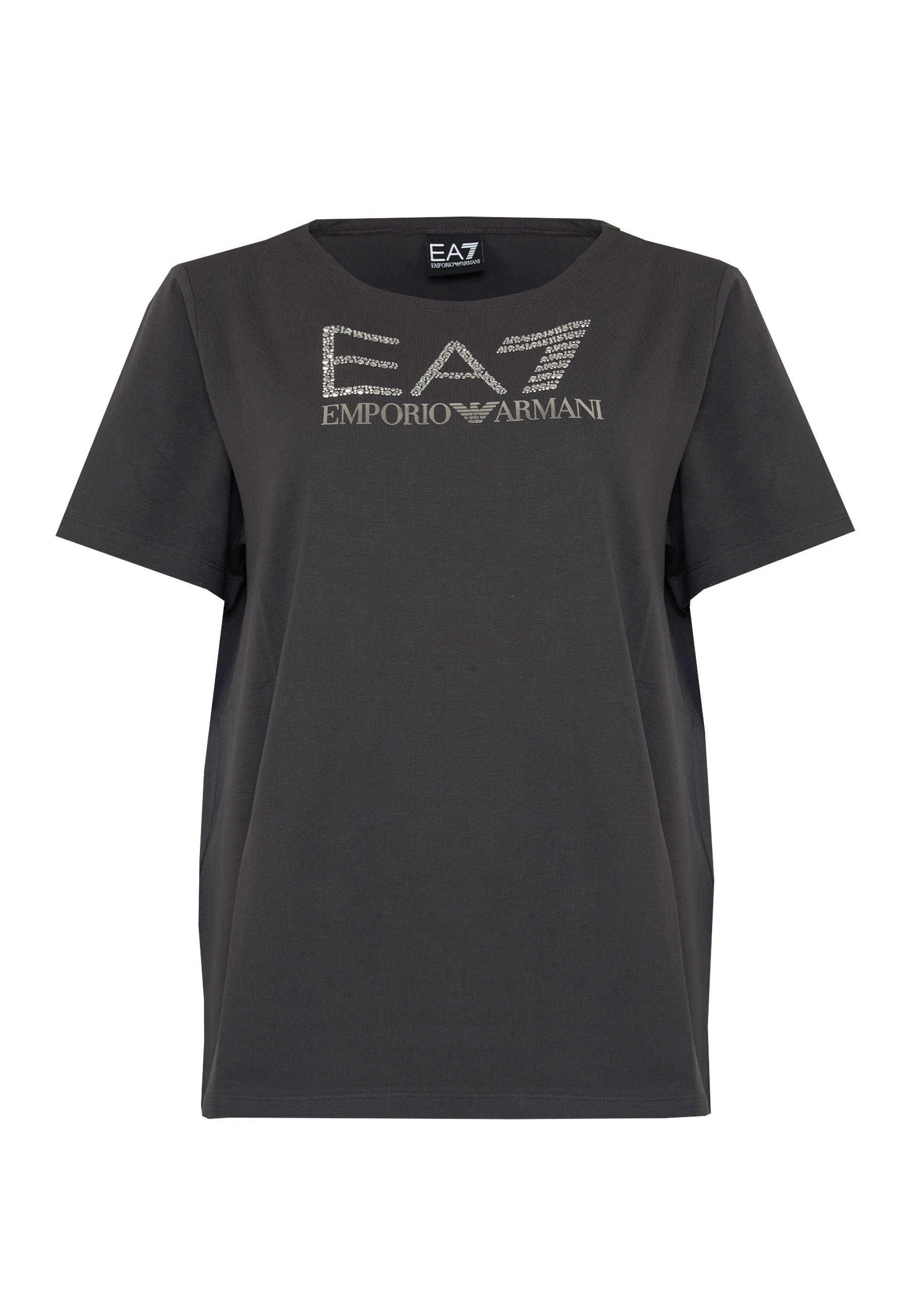 T-shirt Logo Series in jersey di cotone stretch Gray Pinstripe