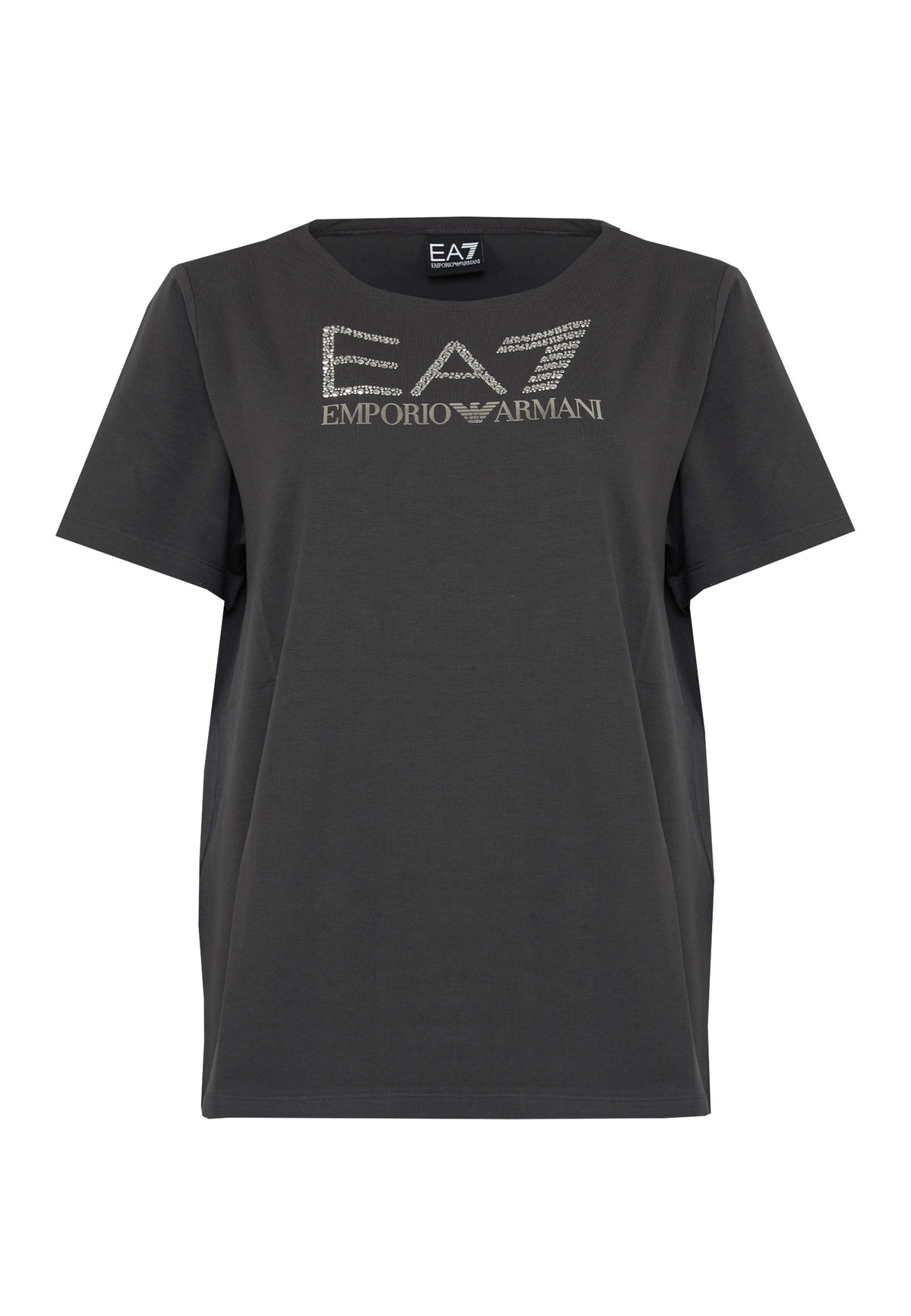 T-shirt Logo Series in jersey di cotone stretch Gray Pinstripe