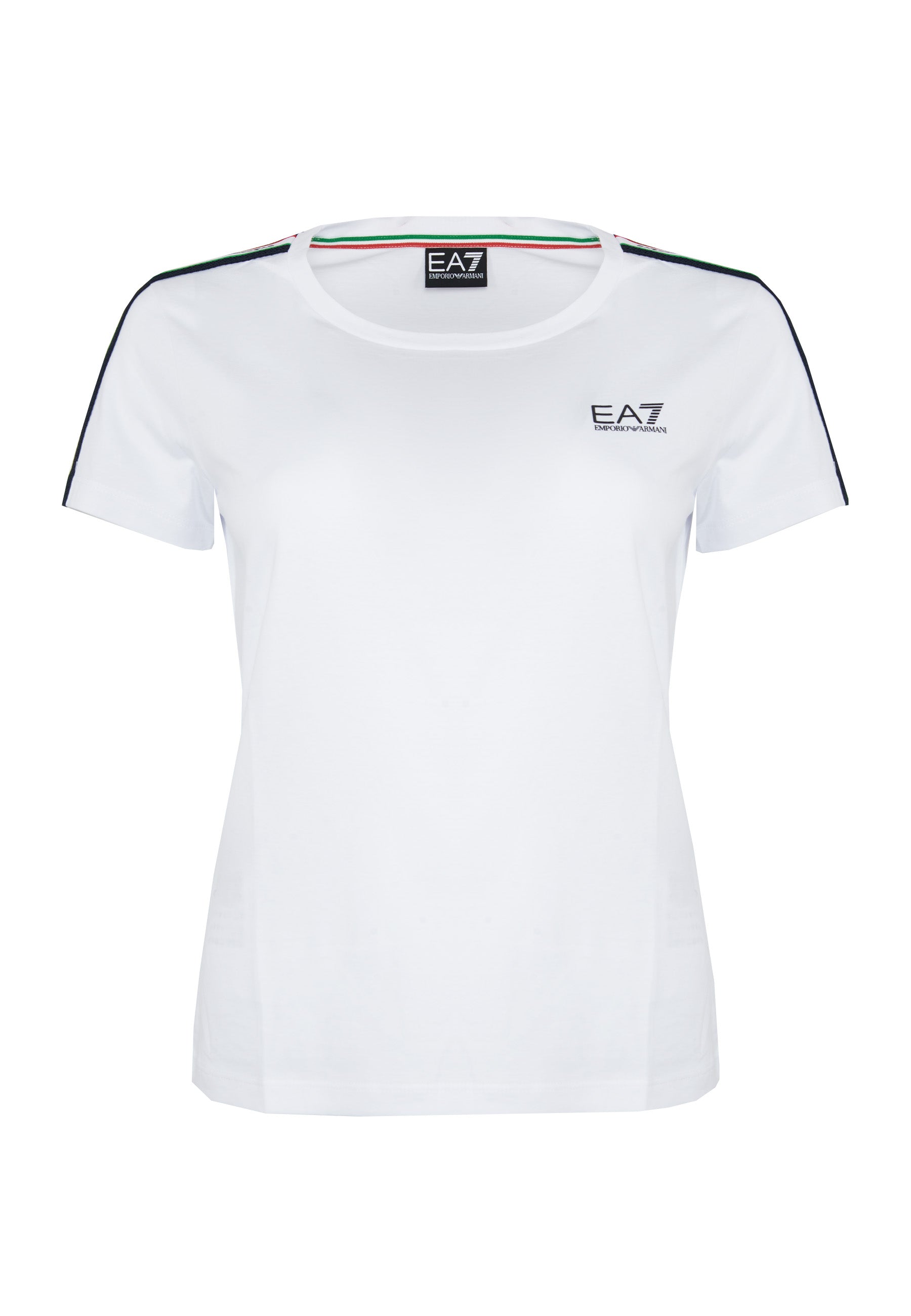 T-shirt girocollo in jersey di cotone Italian Spirit White