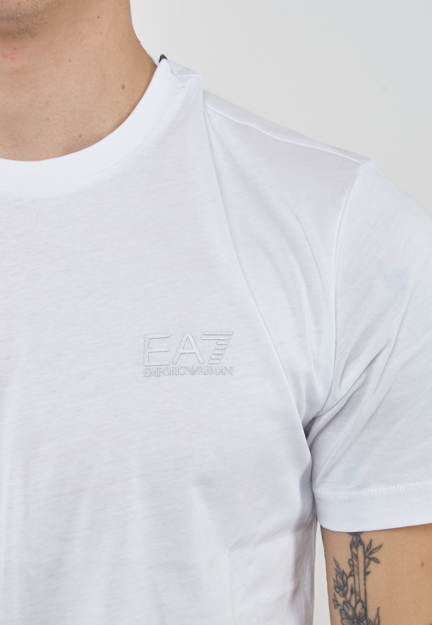 T-shirt Core Identity in cotone Pima White