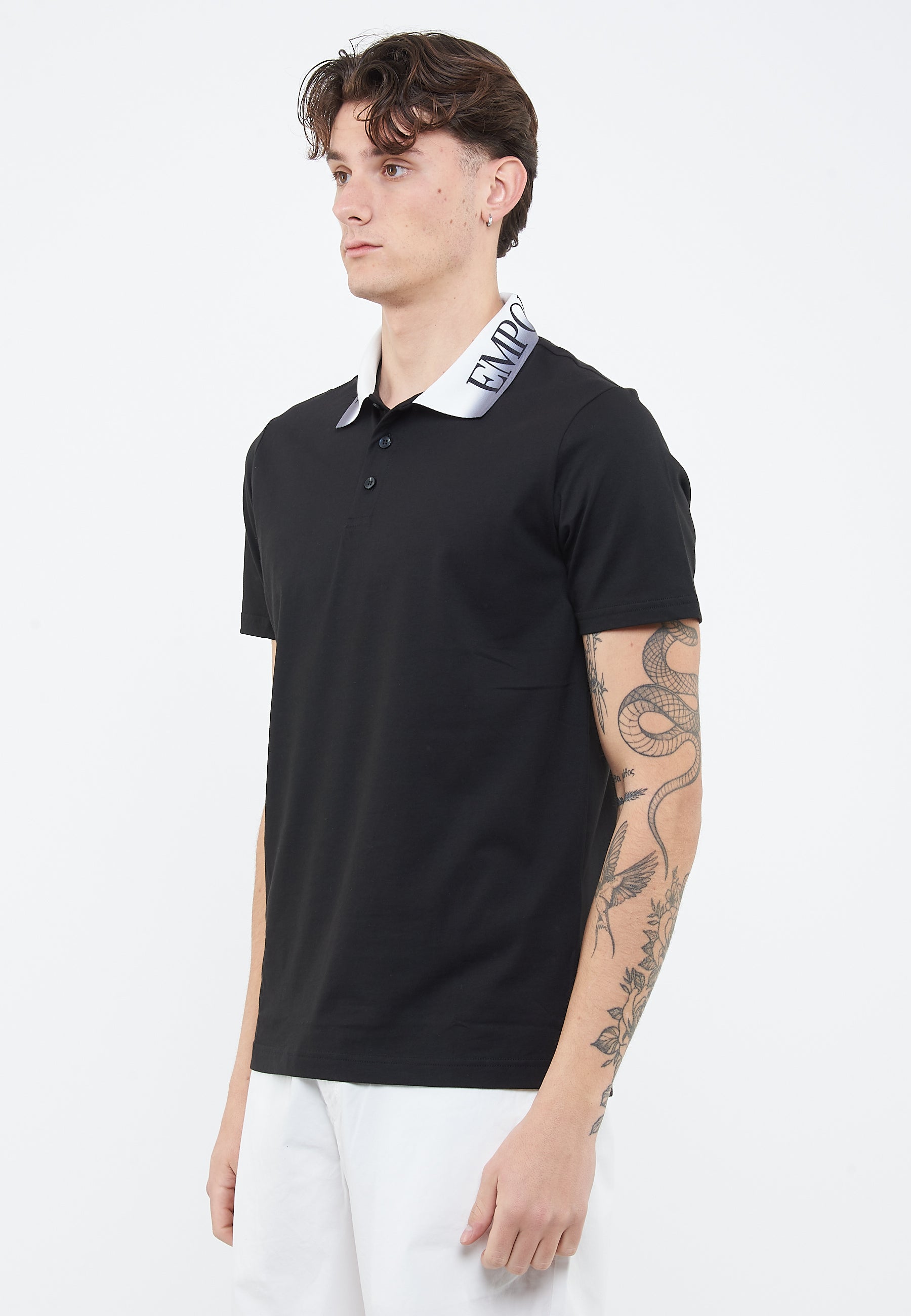 Polo Jersey di cotone Black