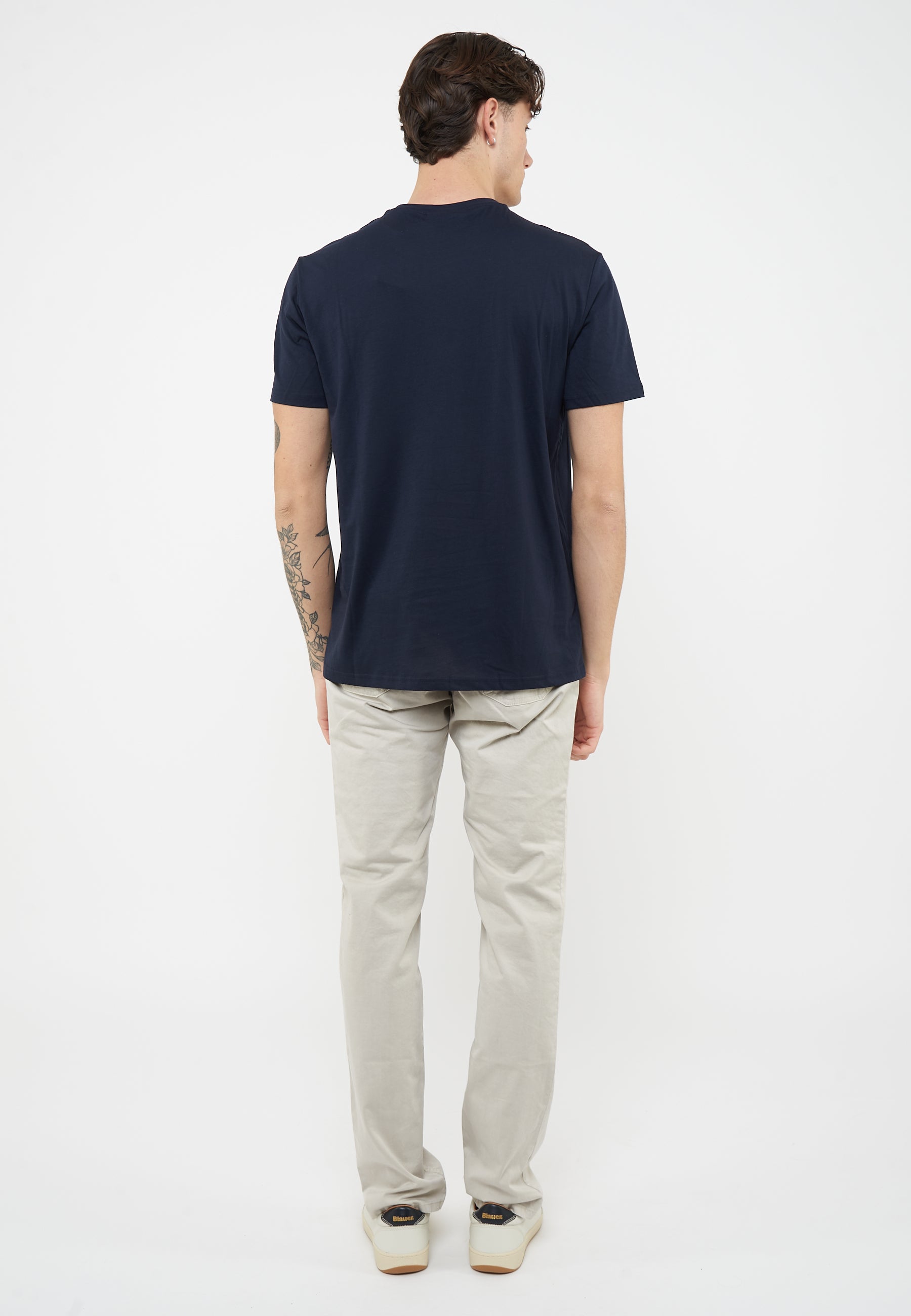 T-Shirt jersey di cotone Blue