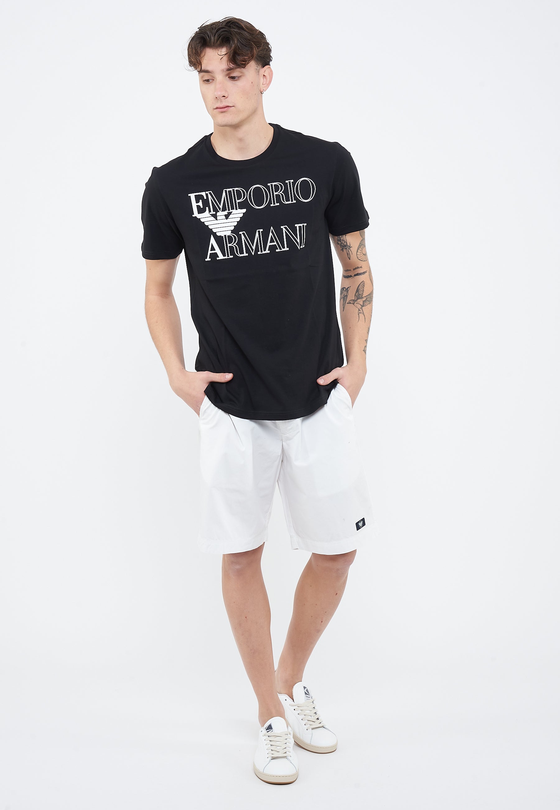 T-shirt beachwear in jersey Bold logo black