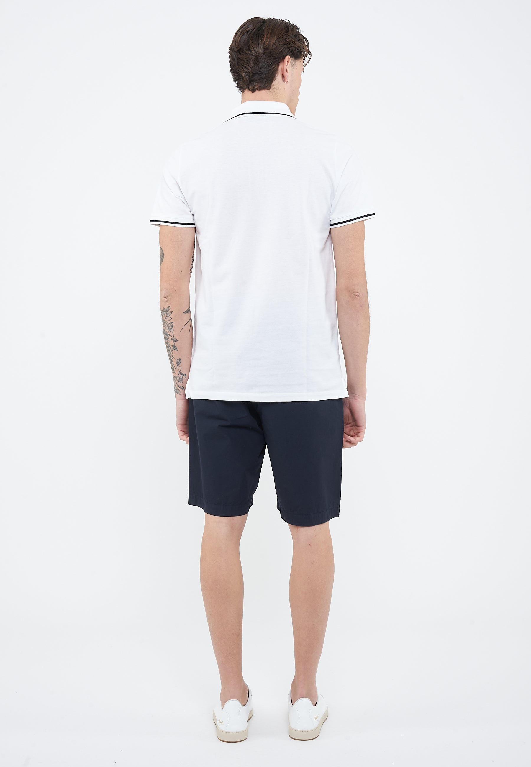 Polo Emporio Armani Swimwear Leggero Piquet White
