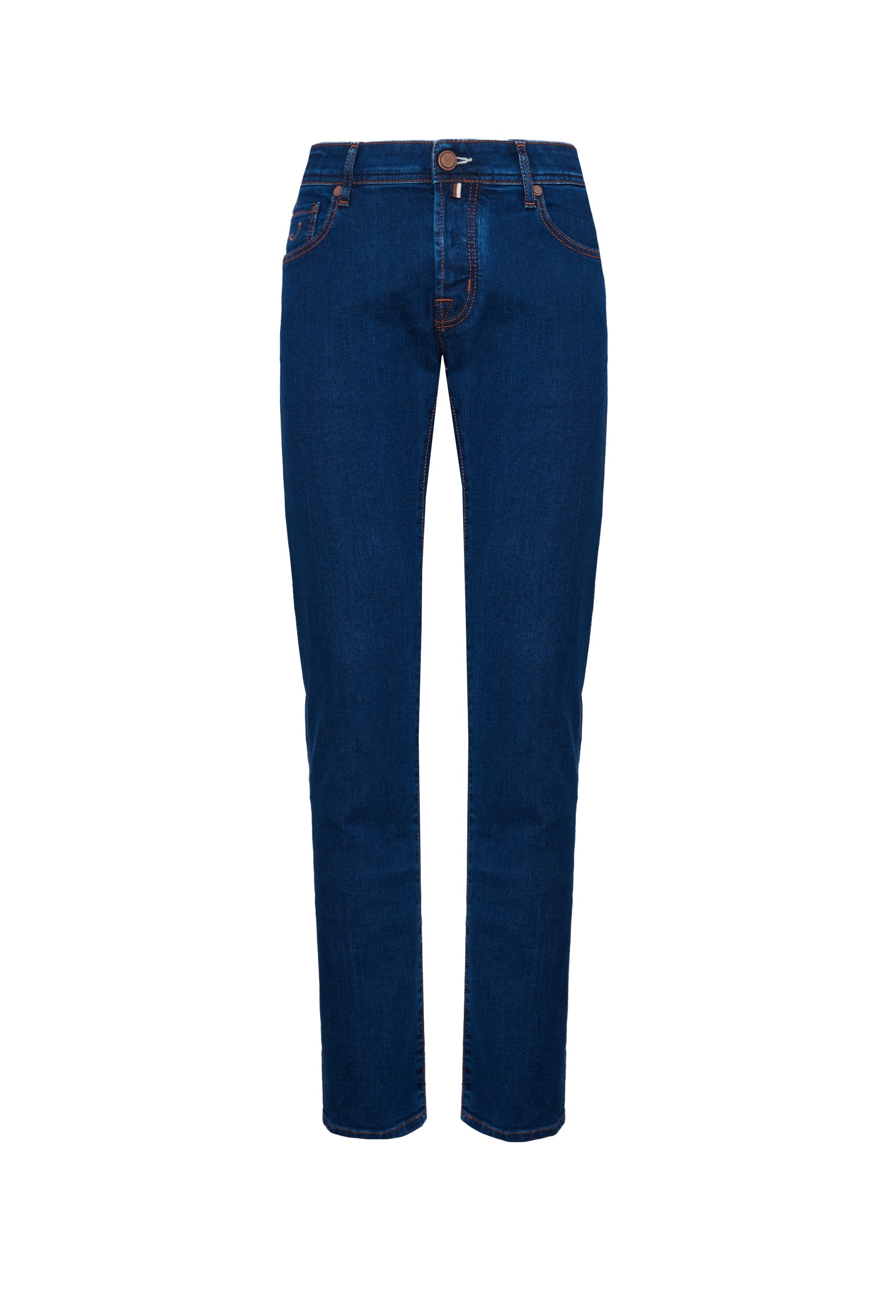 Jeans 5 tasche Nick slim in denim super stretch blu scuro lavaggio rinse