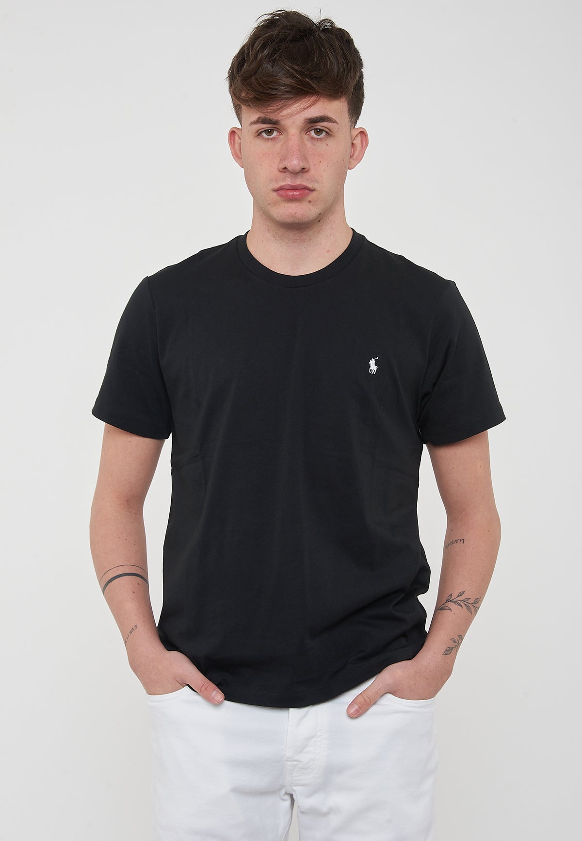T-Shirt In Jersey di Cotone Black
