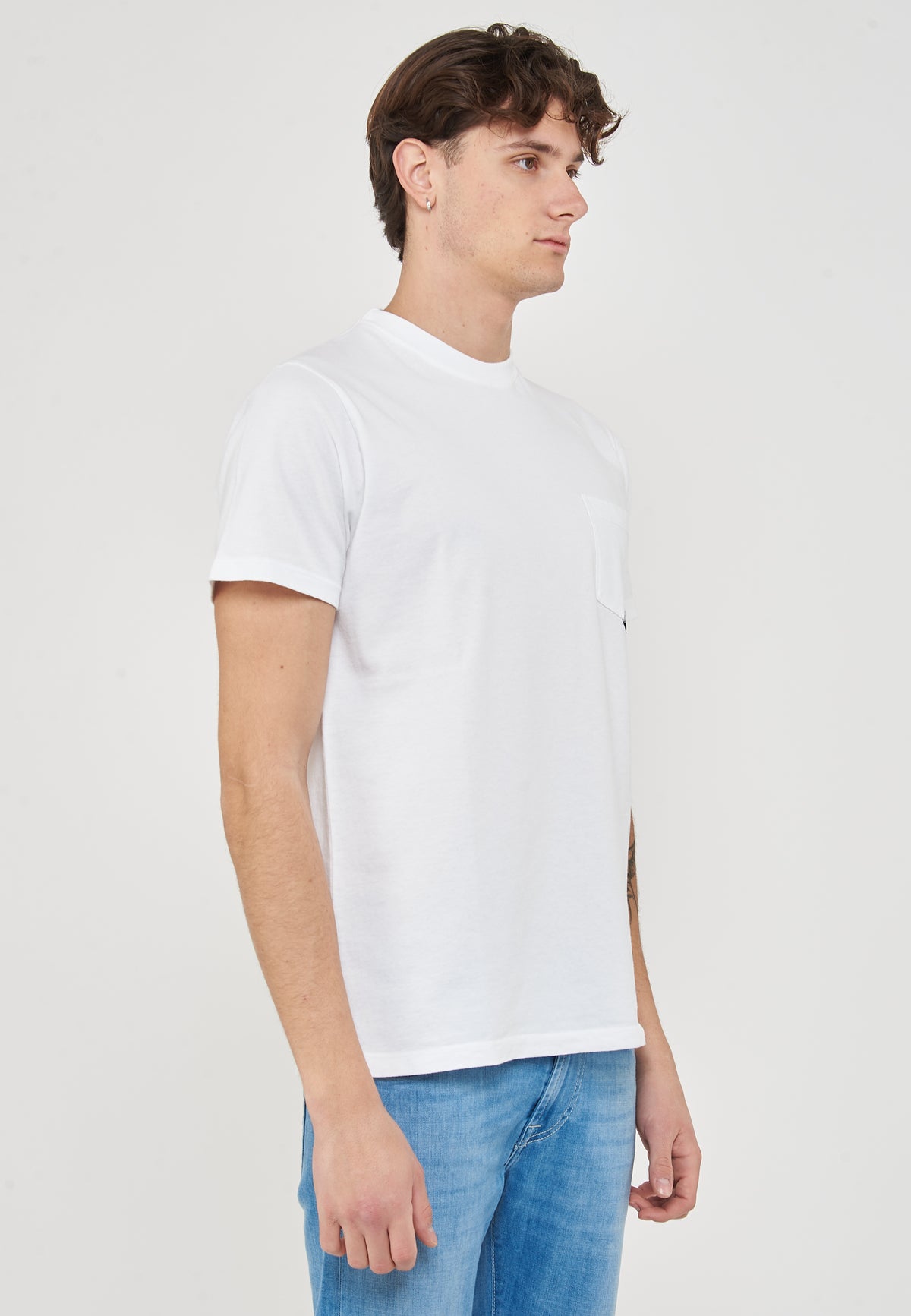 T-shirt Pocket In Jersey Optic White