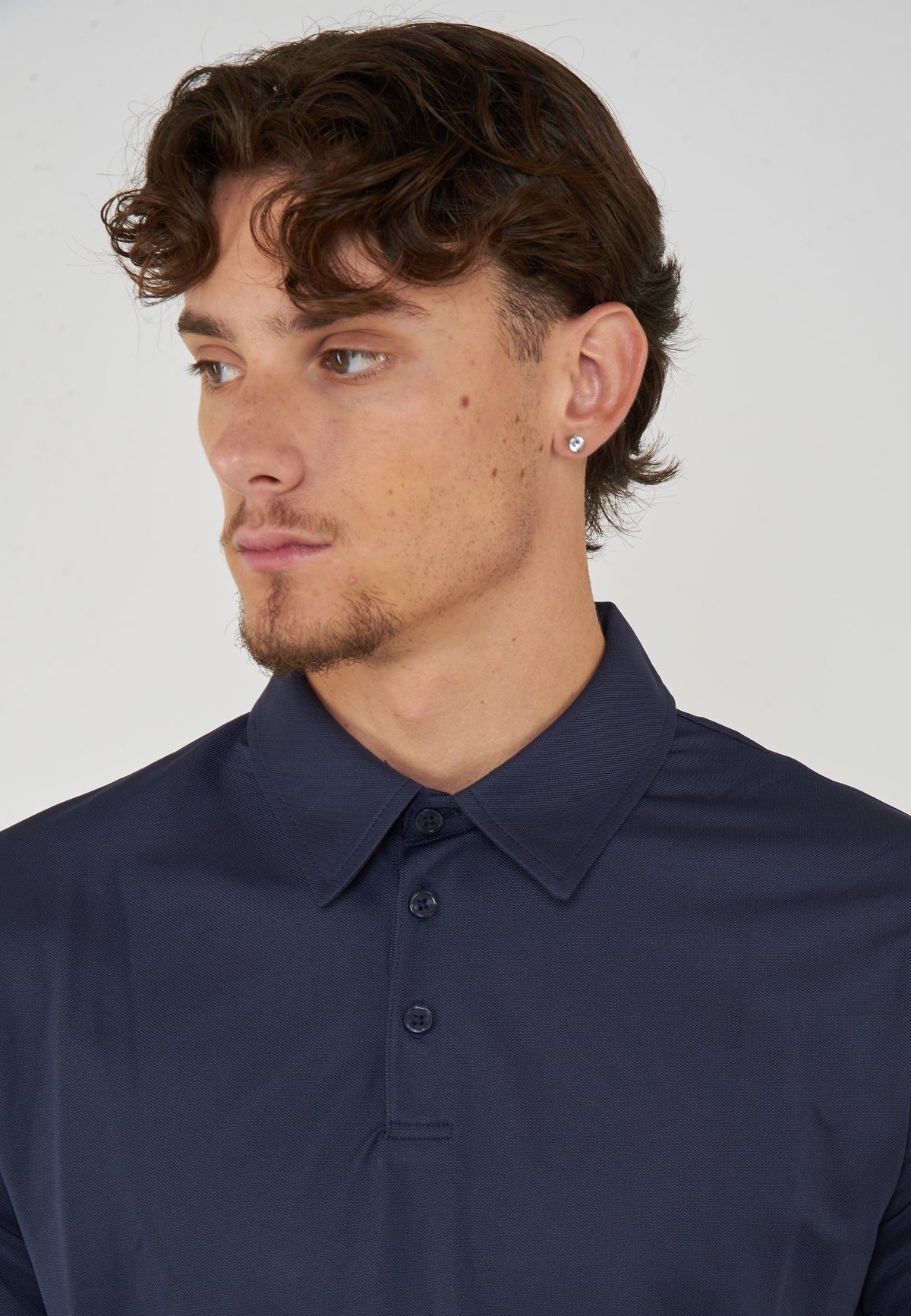 Polo Uomo Modello Clay Navy Blue