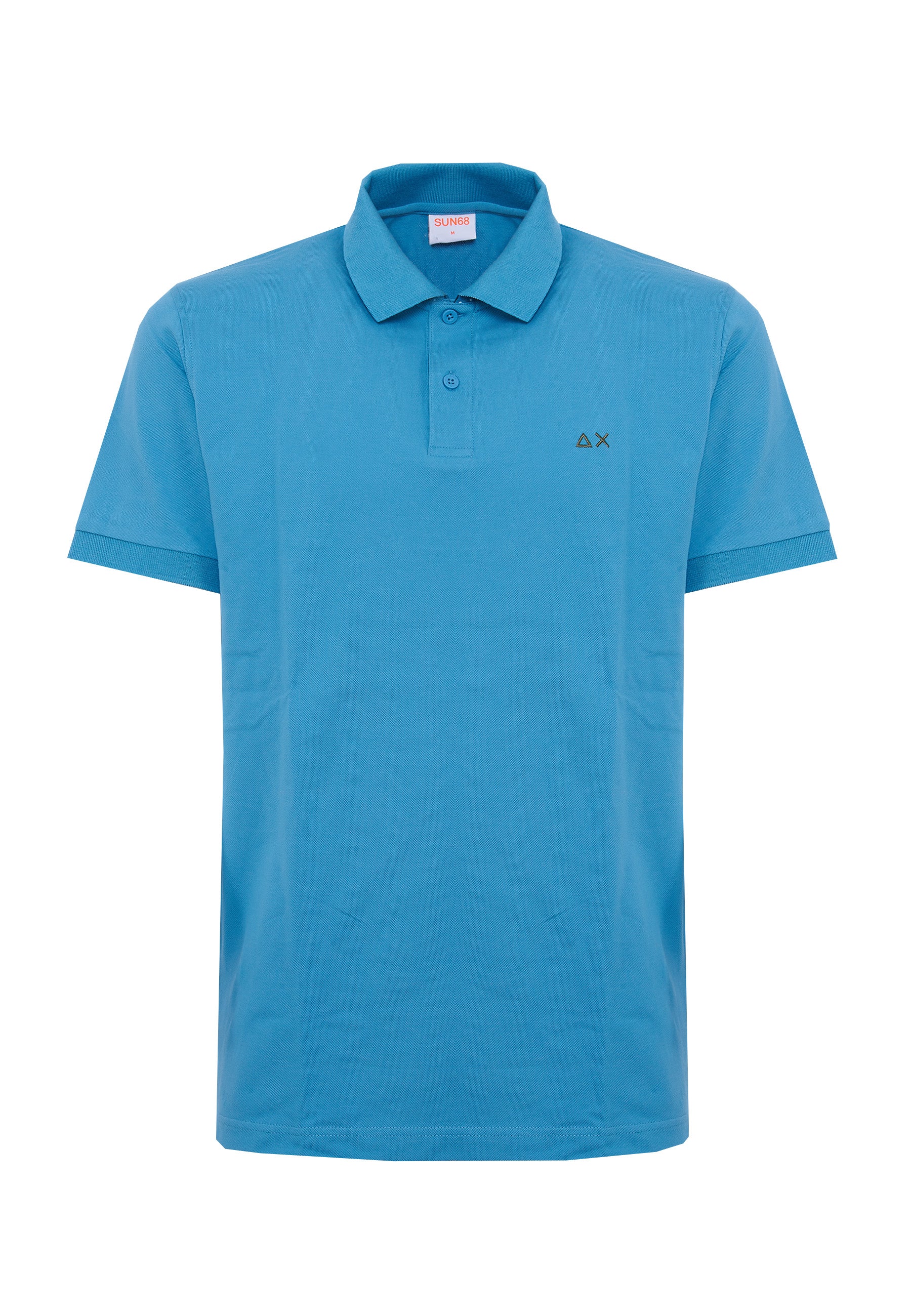 Polo con stampa paisley in cotone avio