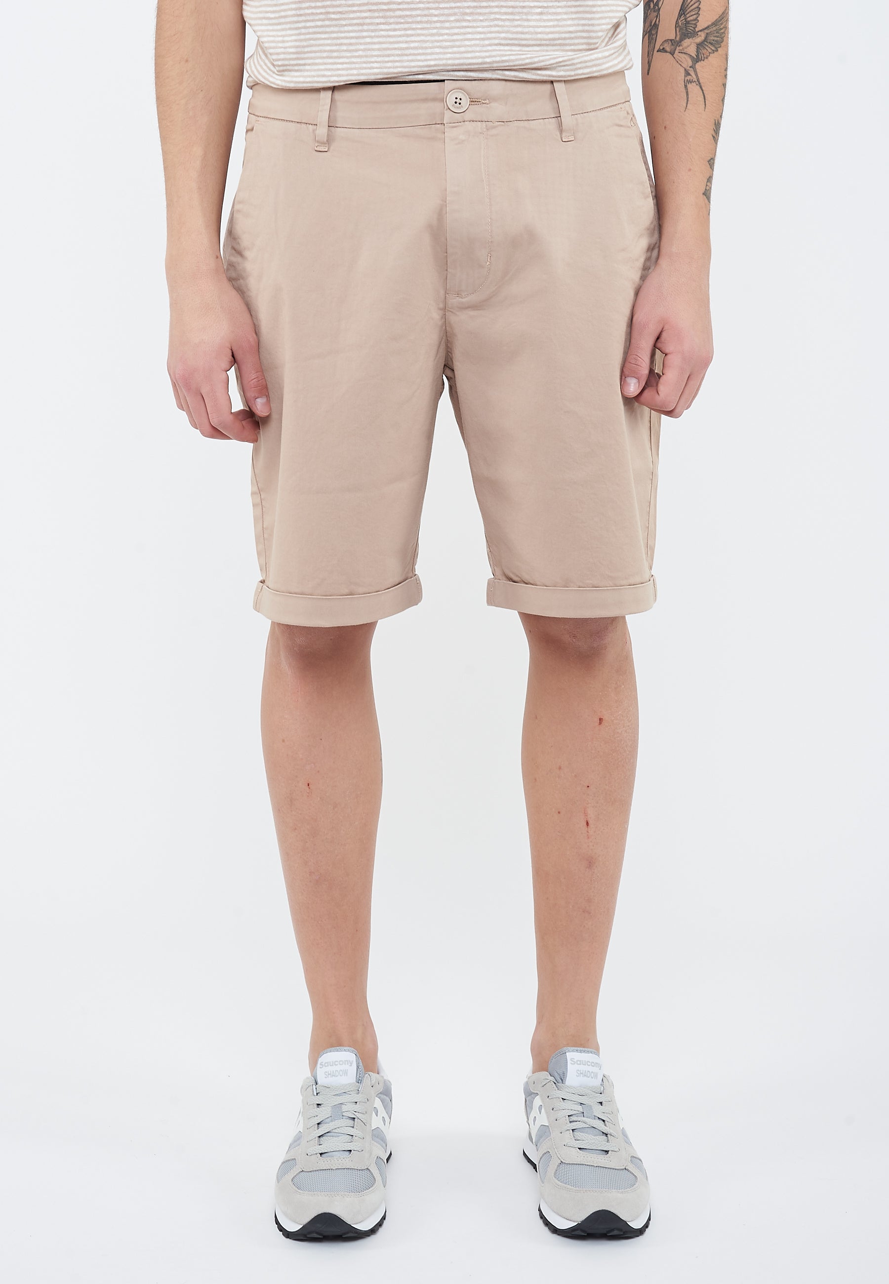 Bermuda chino in cotone stone
