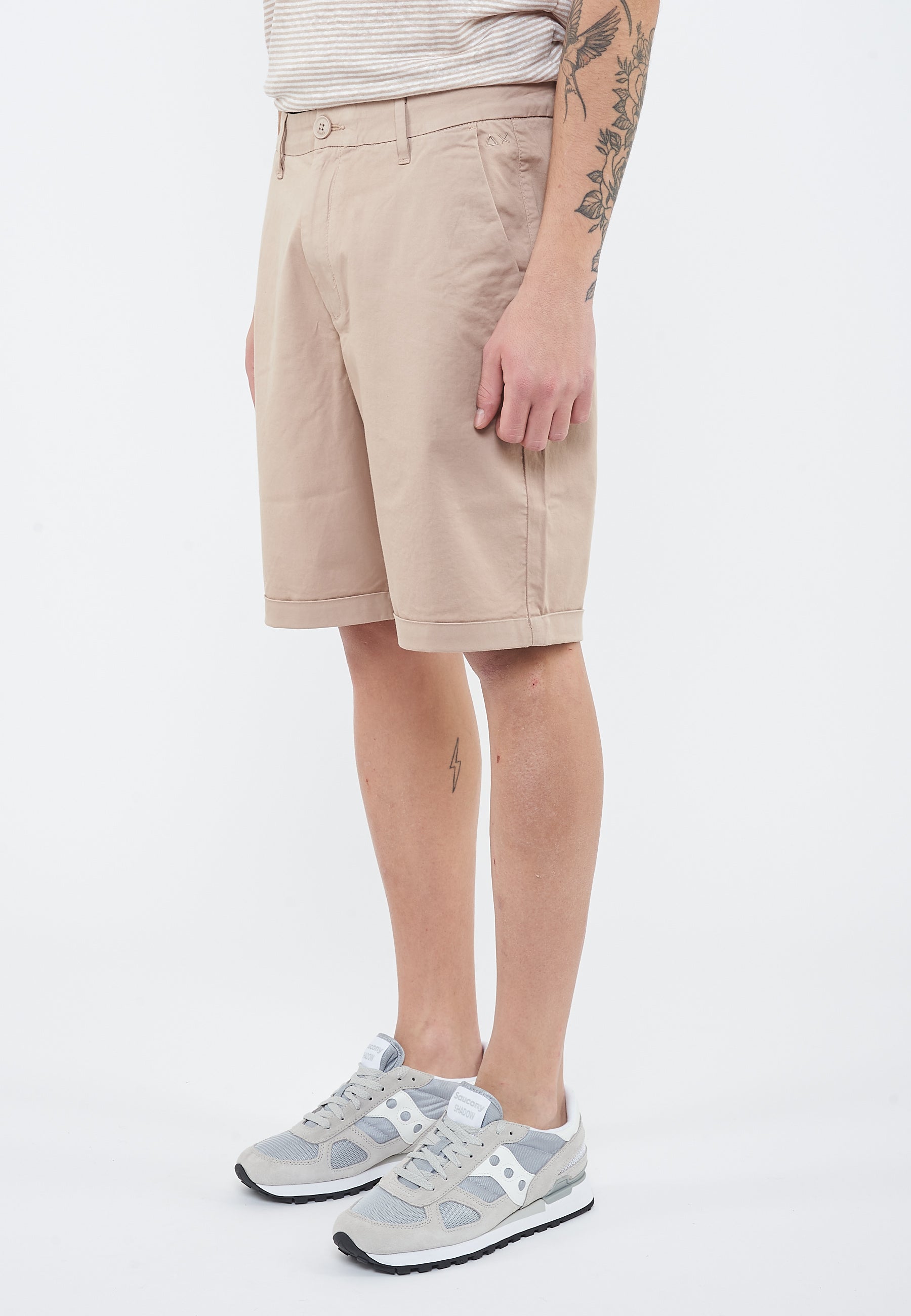 Bermuda chino in cotone stone