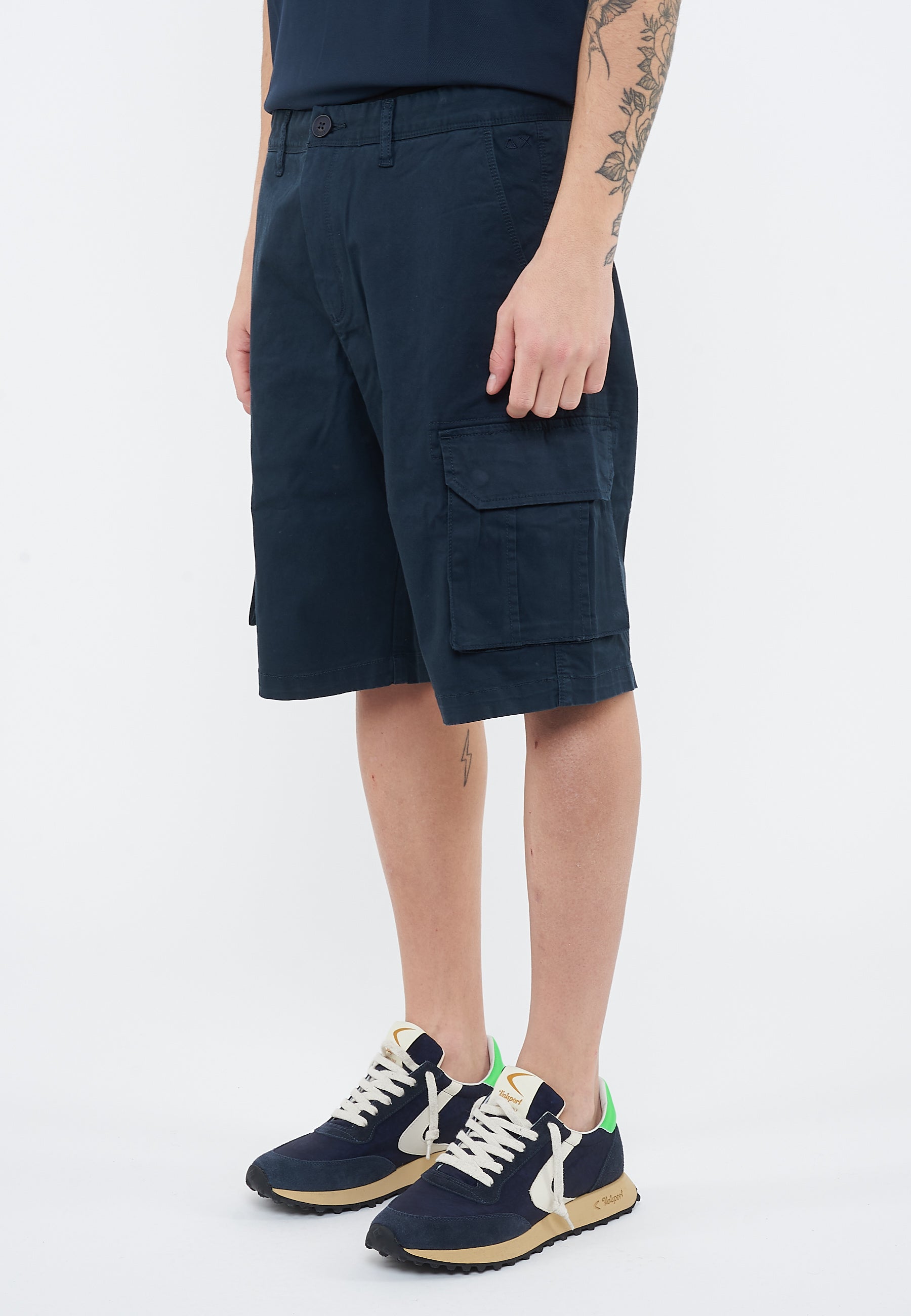 Bermuda cargo in cotone navy blue