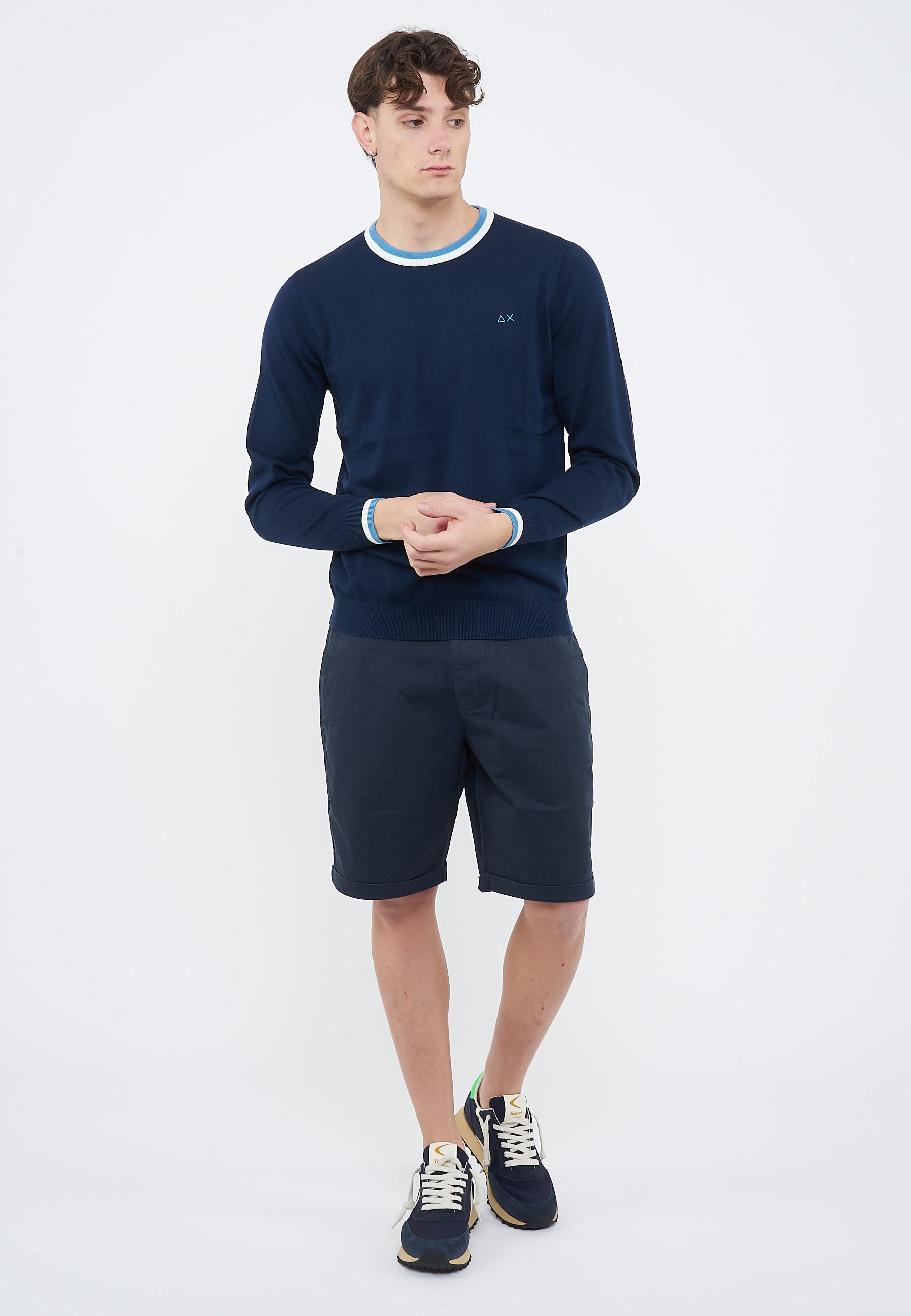 Maglia in cotone blu navy