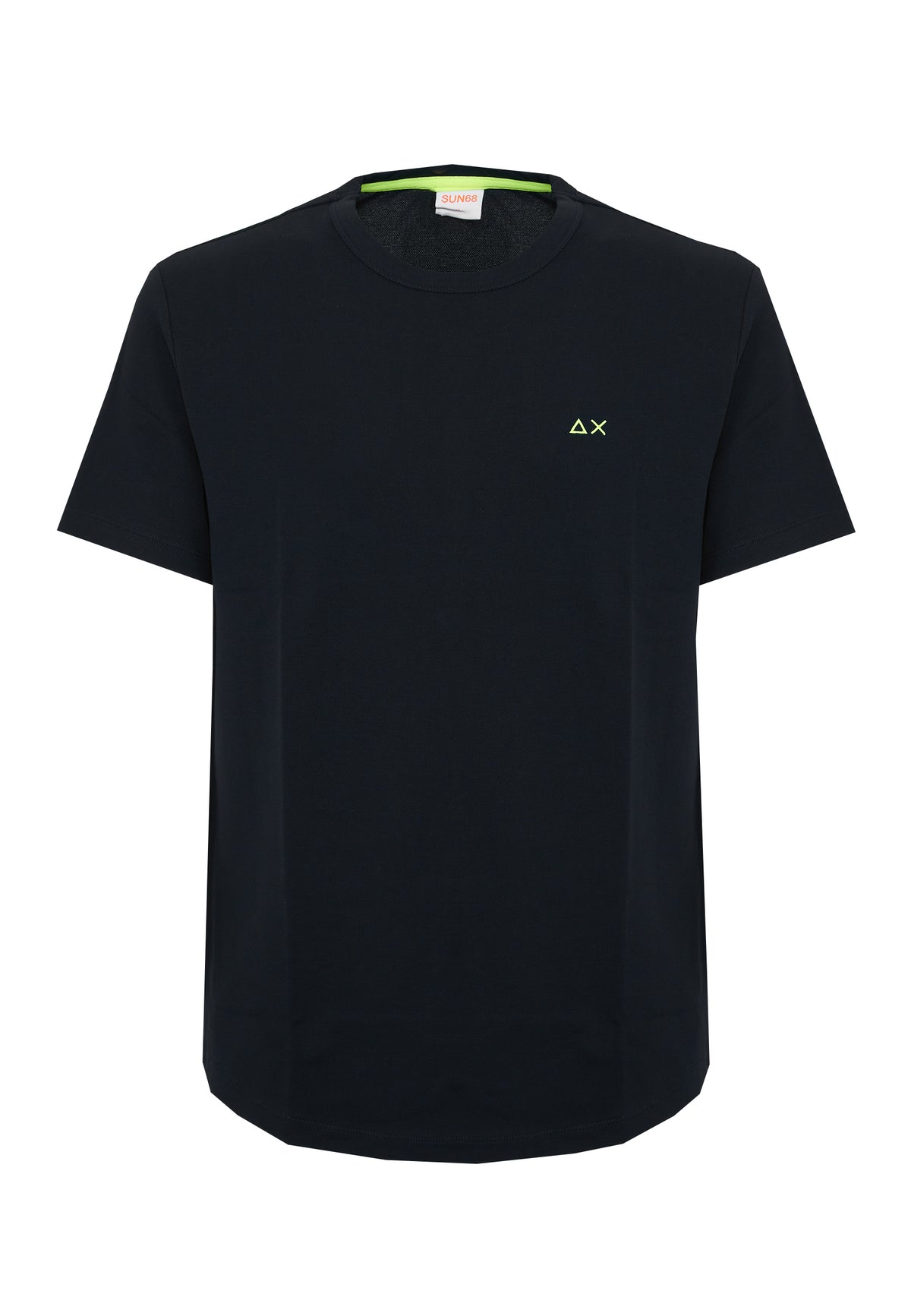 Black cotton pique t-shirt