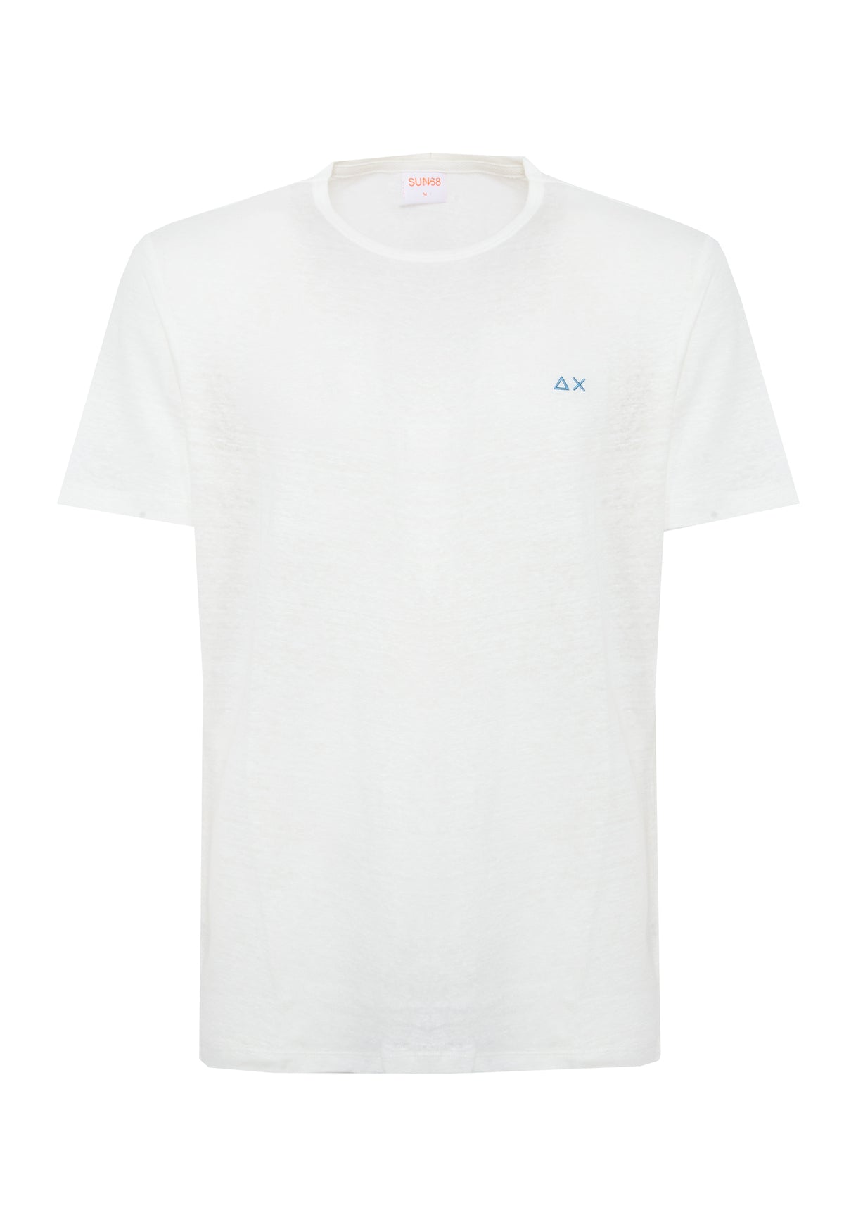 Creamy white linen jersey T-shirt