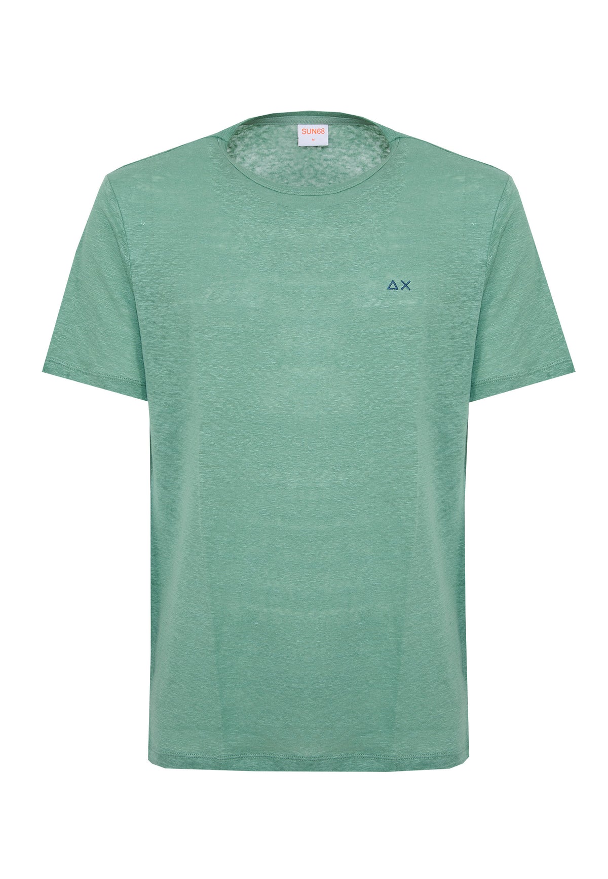 T-shirt in jersey di lino verde salvia