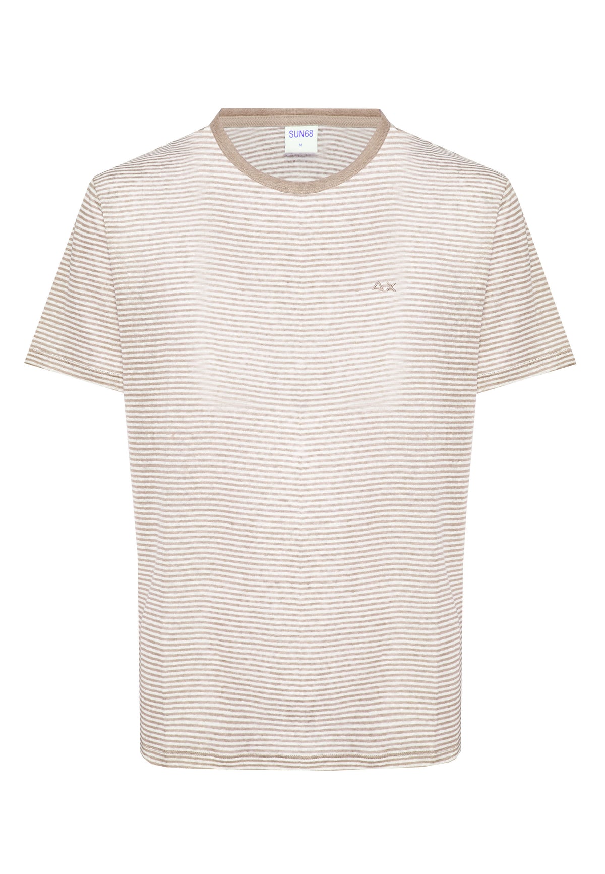 Off-white stone linen jersey T-shirt