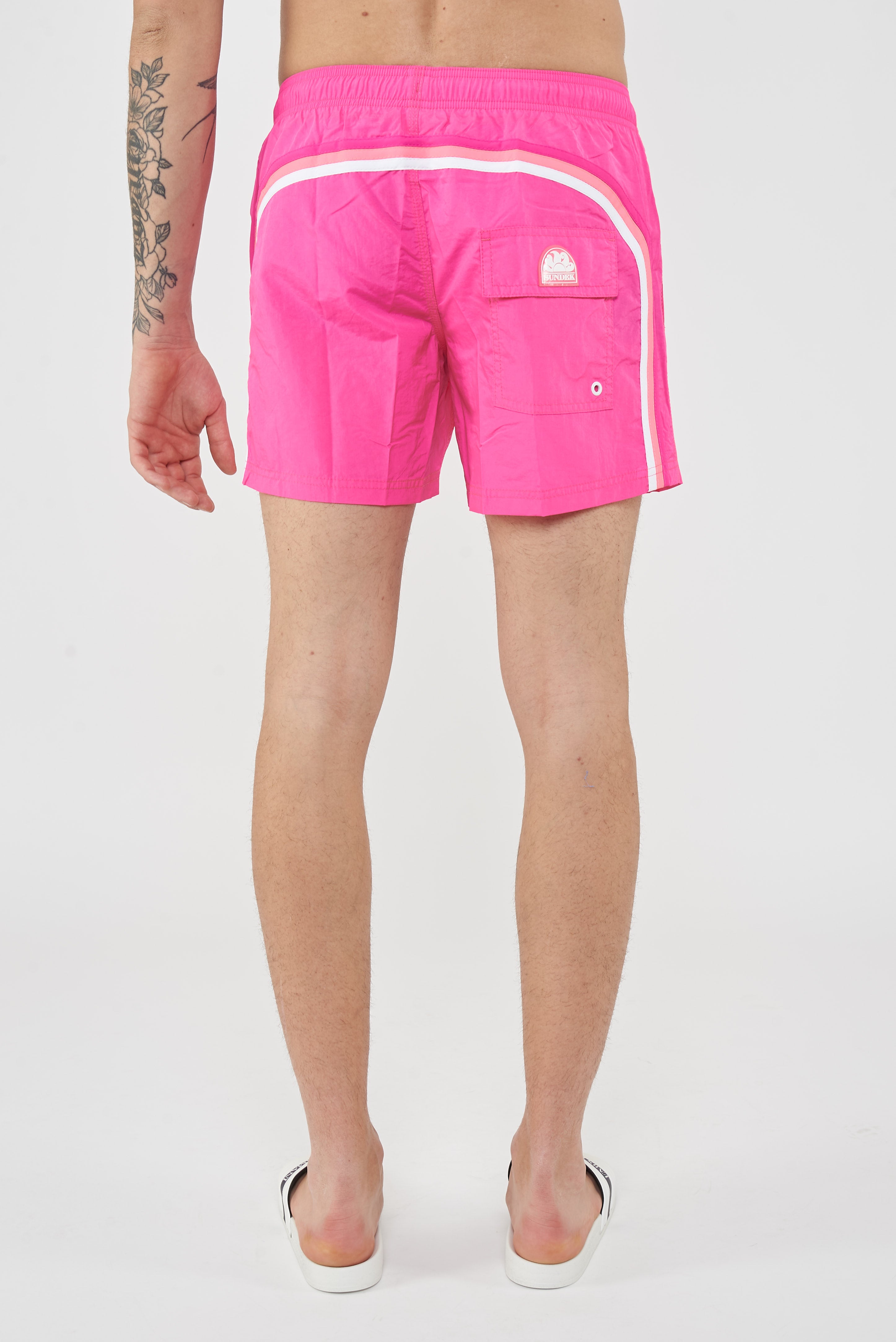 Costume Da Bagno Uomo Corto Vita Elasticata Hippie 01