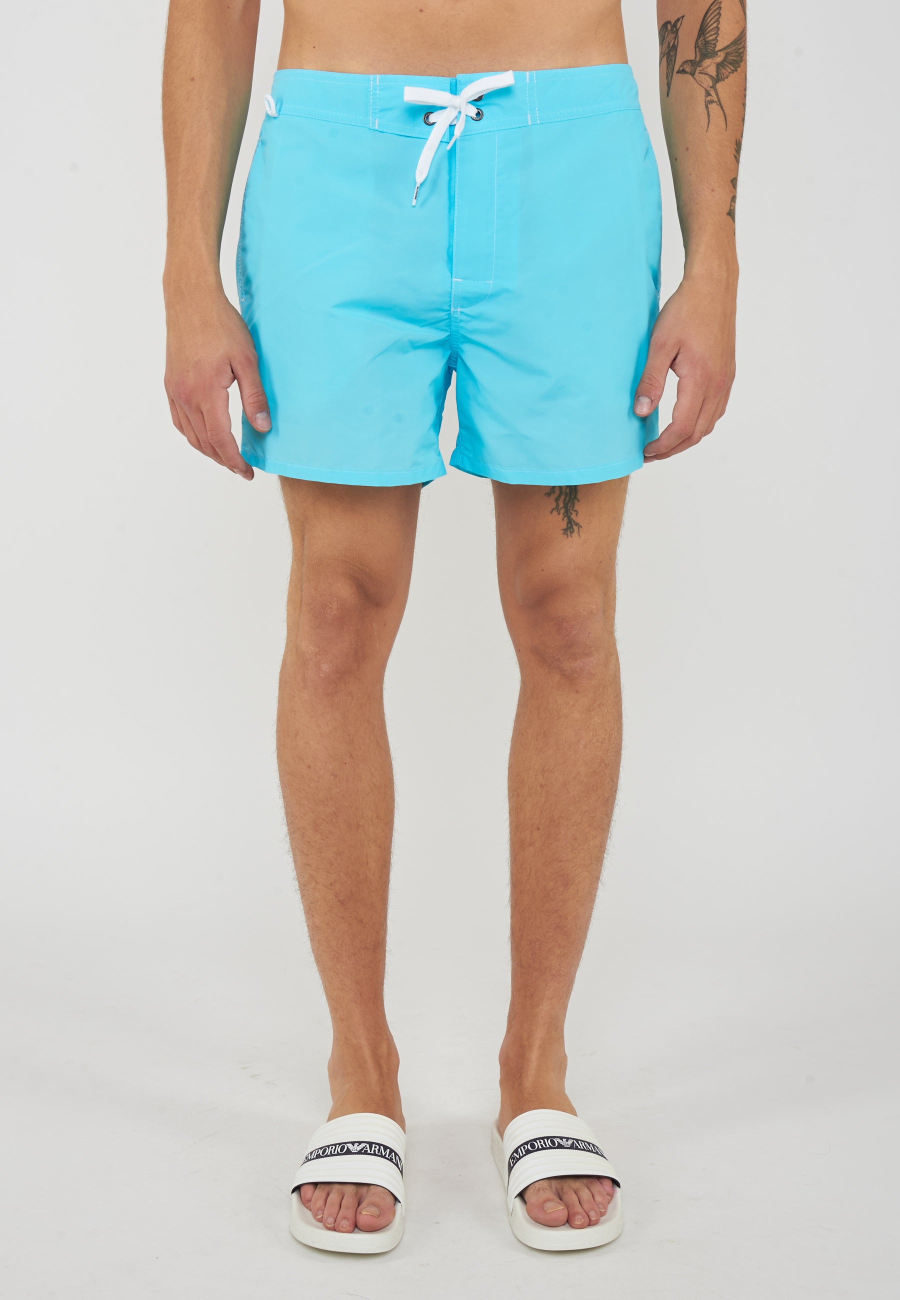 Costume Da Bagno Uomo Corto Con Vita Semi Elasticata Iconic Taffeta Lunar 01