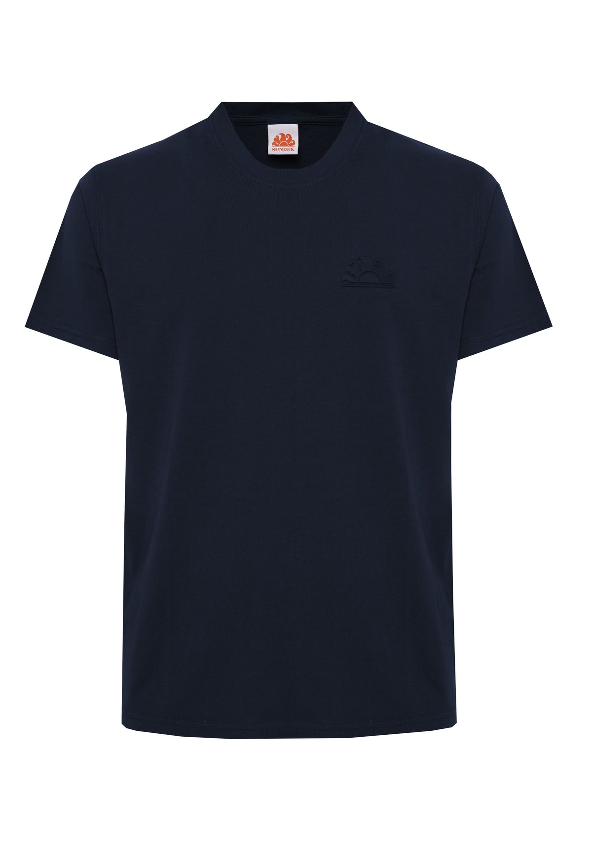 T-Shirt Uomo A Girocollo Con Logo Embossato Navy